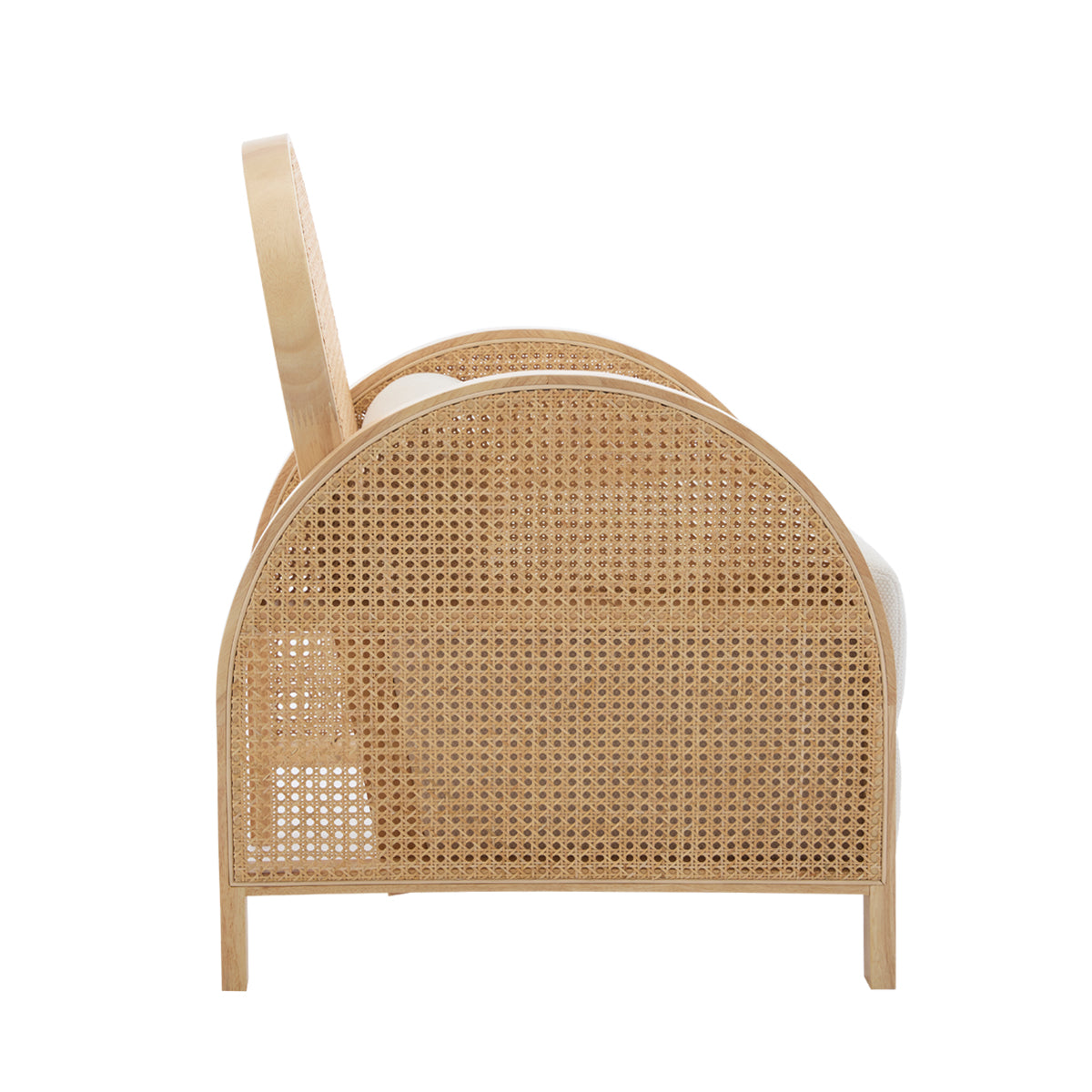Stylish Capri Rattan Armchair - Natural Wicker Lounge Chair for Indoor & Outdoor Use - Perfect for Patio, Garden, or Living Room Decor