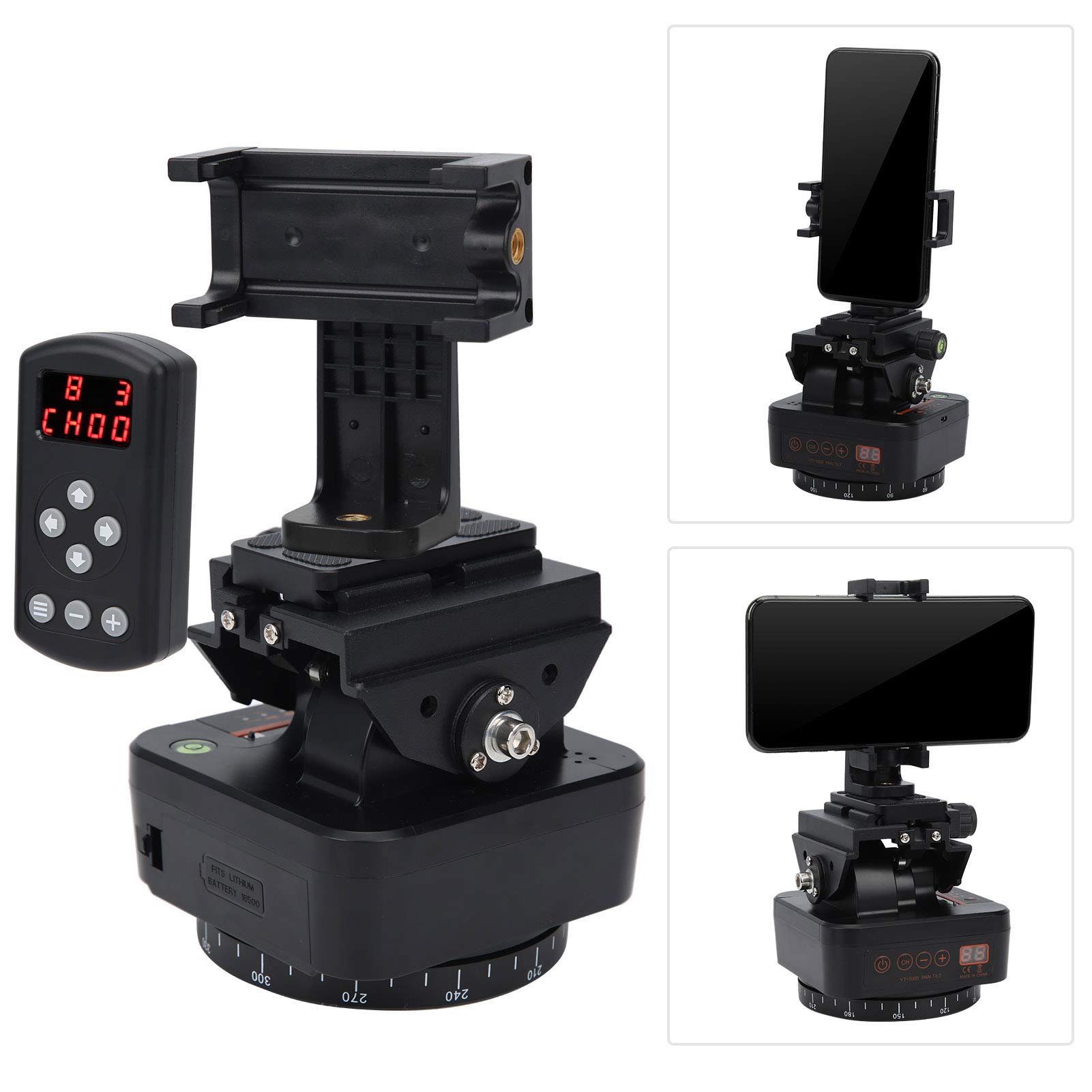 Gaeirt Motorized Tripod Head - 360° Rotating Electric Ball Head for Panoramic Photography | Remote Control Time Lapse Tripod Mount for DSLR, Smartphone & Action Cameras | Perfect for Vlogging, Astrophotography & Travel Videography