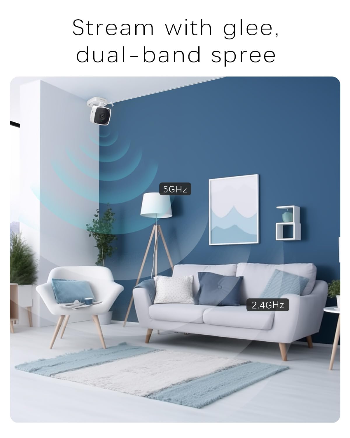 Blurams 2K Indoor Security Camera with Dual-Band WiFi (5GHz & 2.4GHz) - Pet/Baby Monitor, Night Vision, Motion/Sound Detection, 2-Way Talk, Cloud & SD Storage - Ideal for Home, Nursery & Pet Safety Monitoring