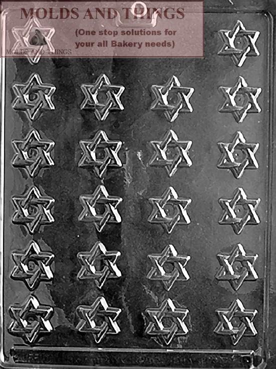Jewish Star Cookie Chocolate Candy Mold - Star of David Silicone Baking Mold with Detailed Instructions | Perfect for Hanukkah, Purim, Rosh Hashanah & Jewish Holiday Treats