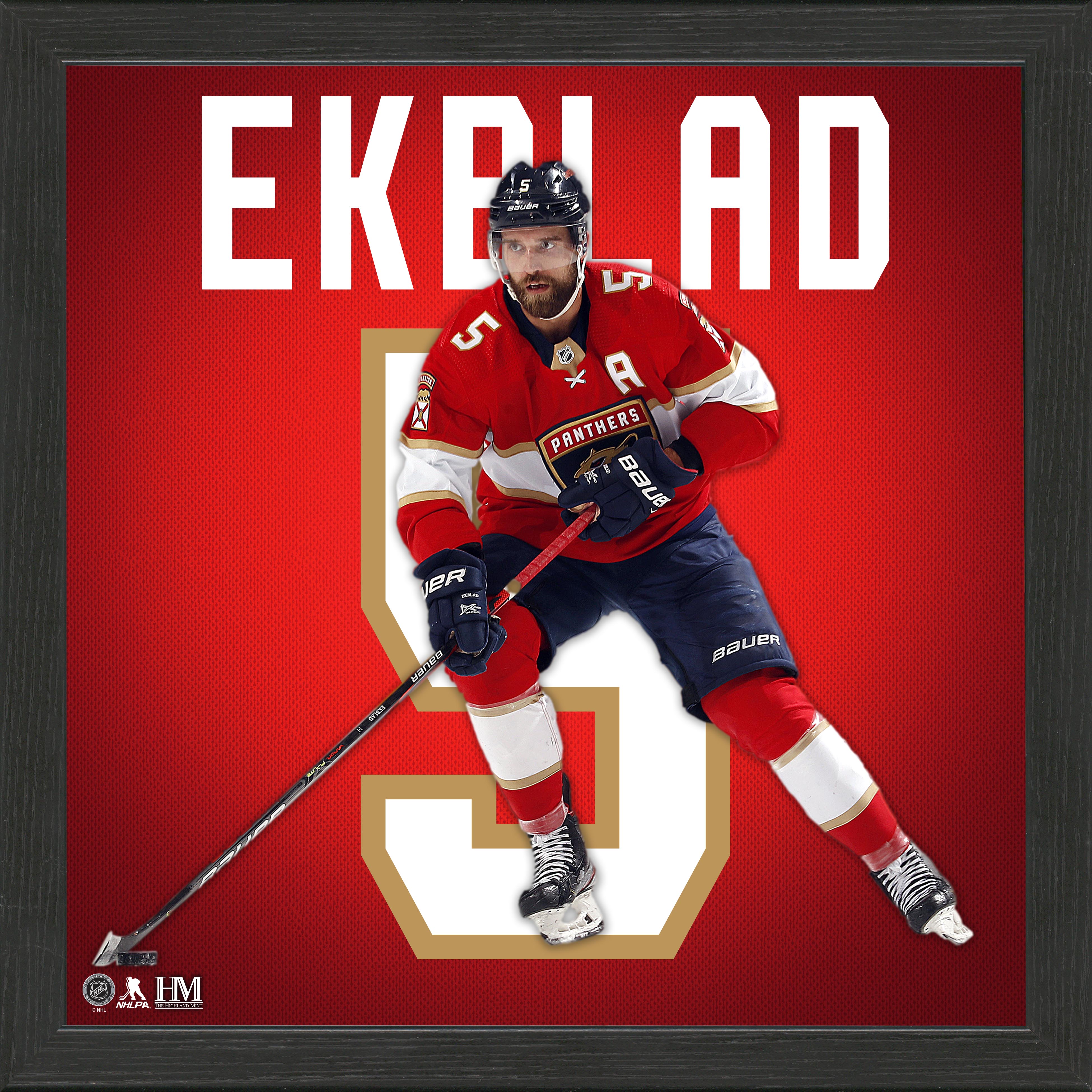 Authentic Aaron Ekblad Florida Panthers NHL Impact Jersey Frame - Perfect for Sports Memorabilia Display & Fan Cave Decor