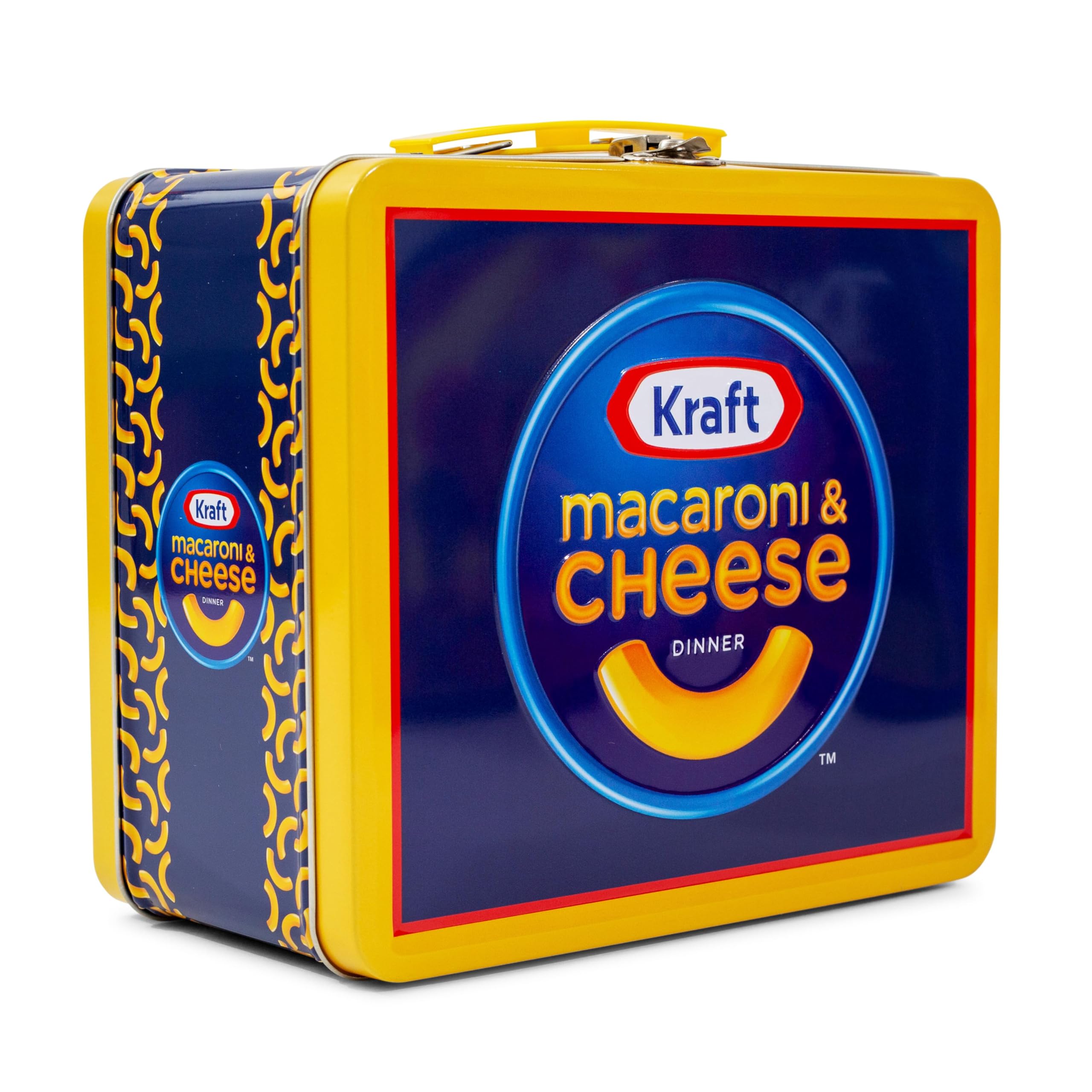 Kraft Macaroni & Cheese Retro Metal Lunch Box with Handle - Vintage Style Reusable Storage Container for School, Office & Picnics | Food Organizer & Collectible Tin Box