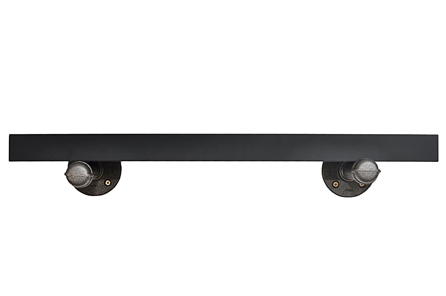 Industrial Pipe Shelf - 6 Inch Heavy Duty Metal Brackets (2 Pack) - DIY Floating Shelves, Custom Shelving, Plumbing Pipe Decor - Perfect for Home Office, Loft, Industrial Style Living Room & Bedroom Storage Solutions