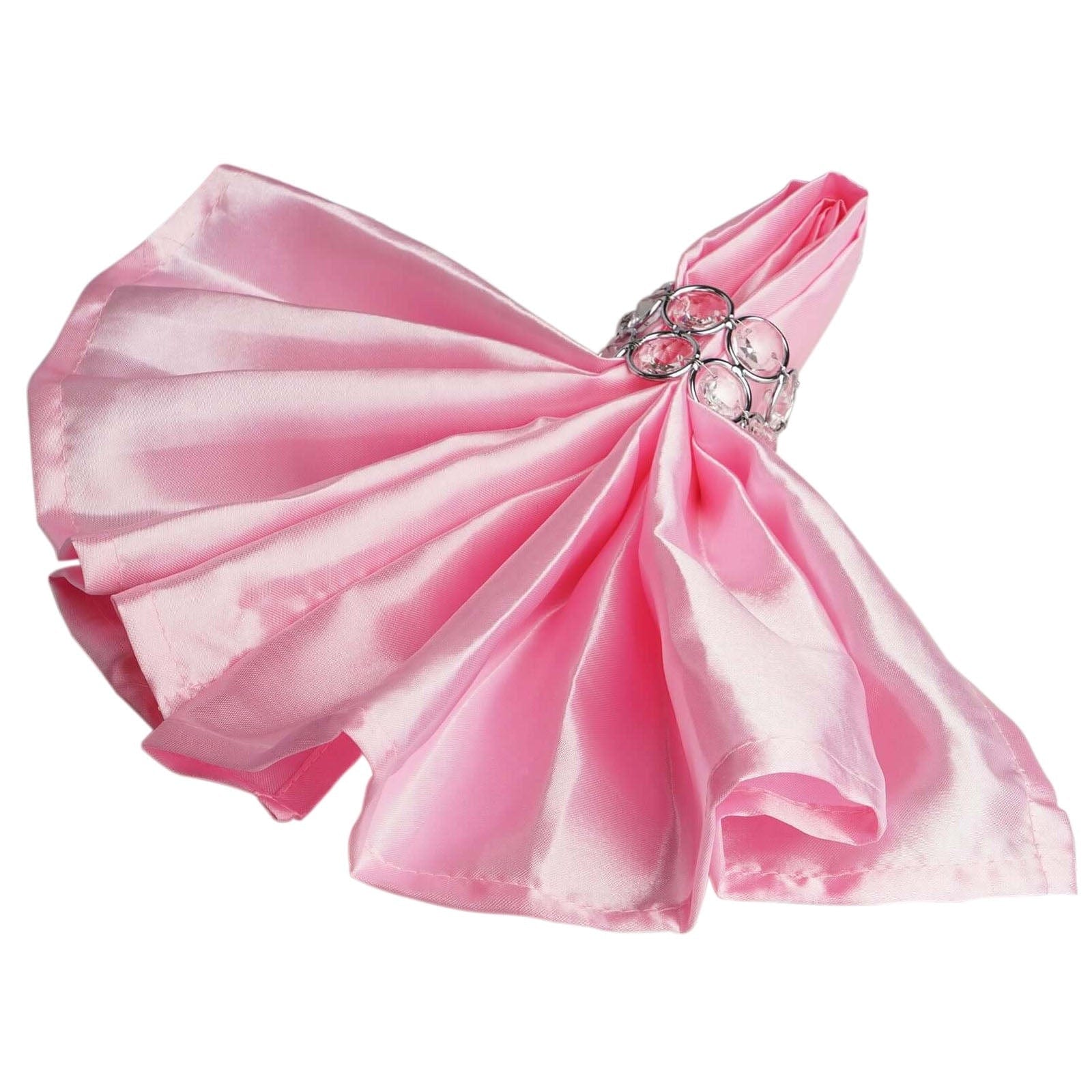 5 Pack 20x20 Inch Premium Satin Dinner Napkins - Elegant Formal Dining, Wedding, Party & Holiday Table Setting Accessories