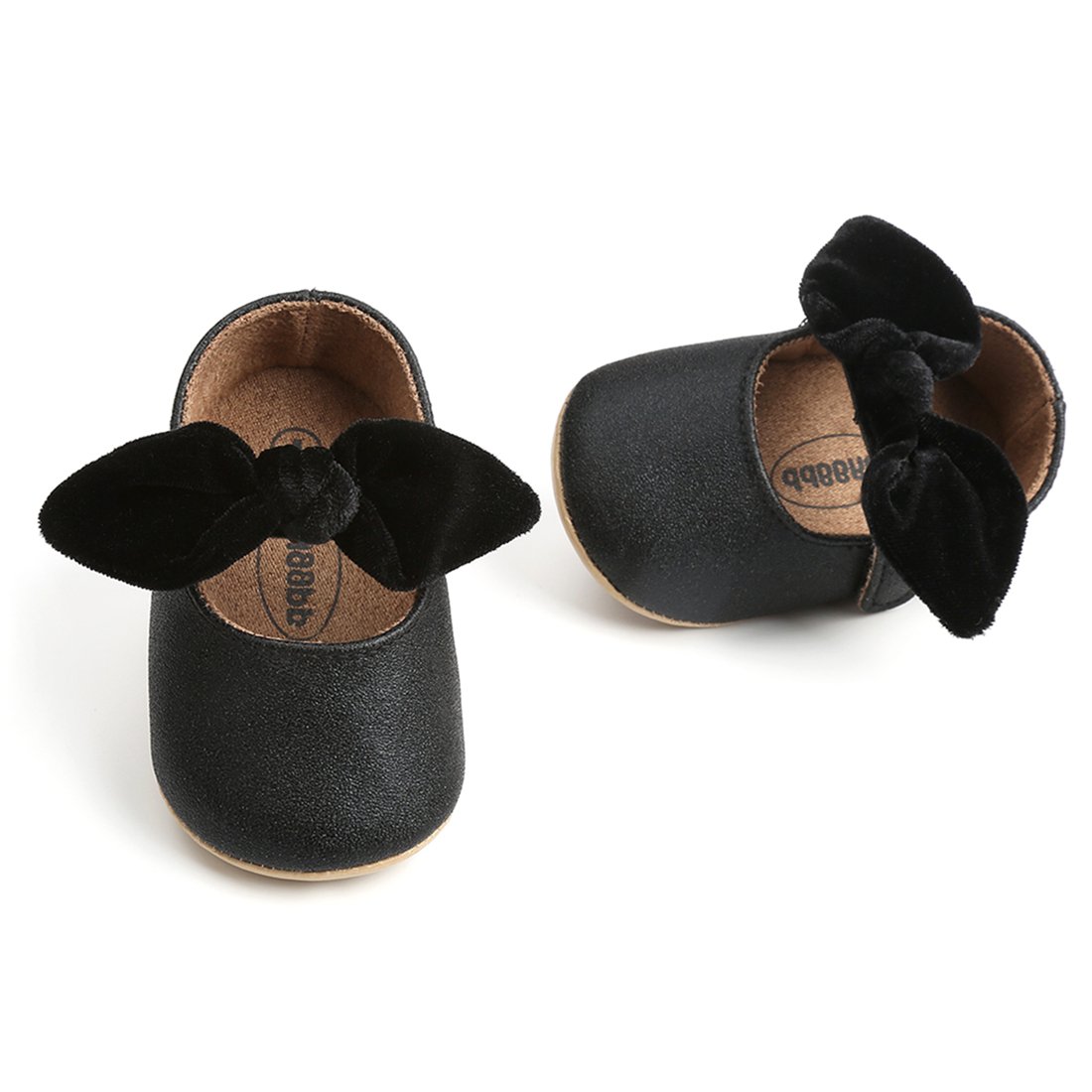 Baby Girls Mary Jane Flats - Anti-Slip Rubber Sole Bow Dress Shoes for Toddlers | Princess Party, First Walkers, School & Special Occasion Outfits
