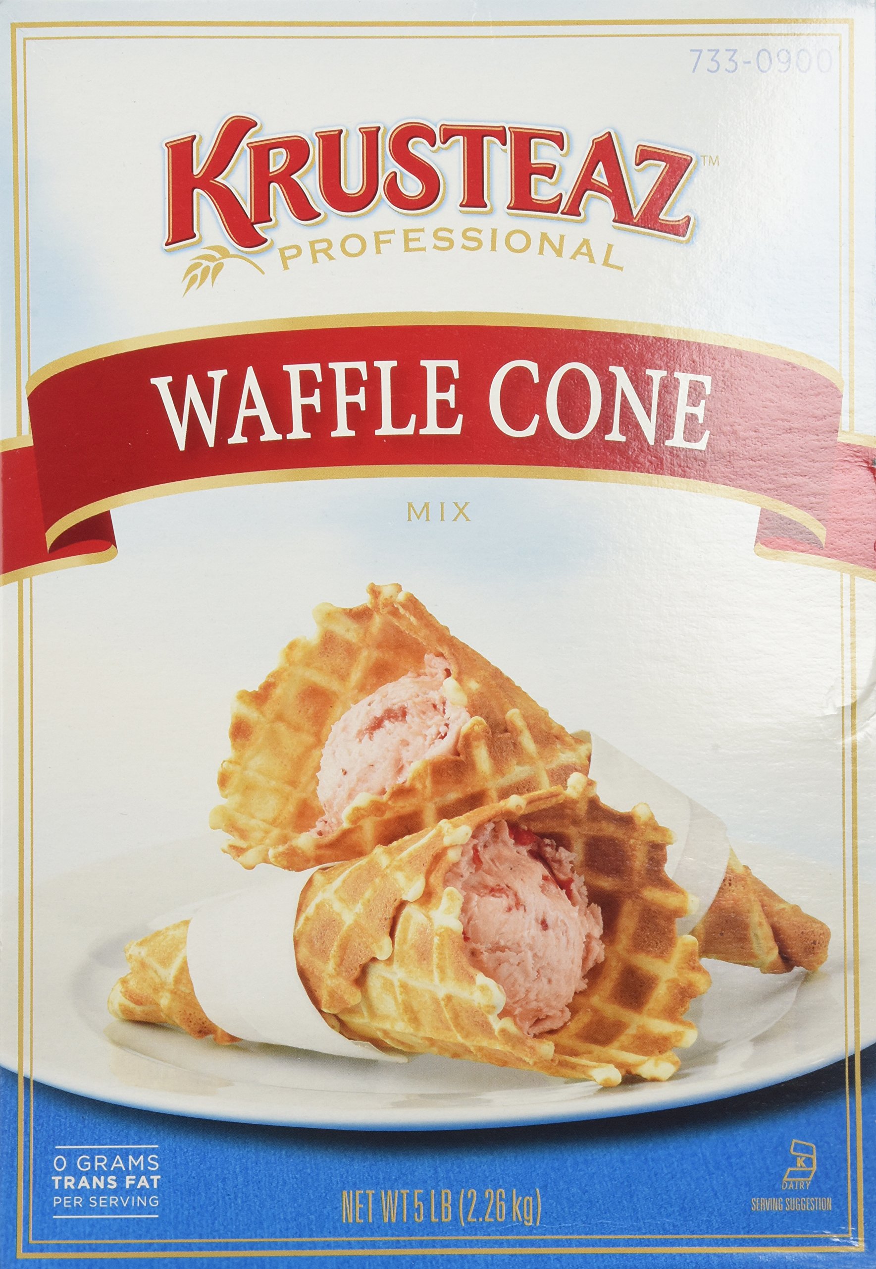 Krusteaz Waffle Cone Mix 5lb (2 Bags) - Professional Restaurant Quality Waffle Cone Batter for Ice Cream Shops, Dessert Parlors & Home Baking