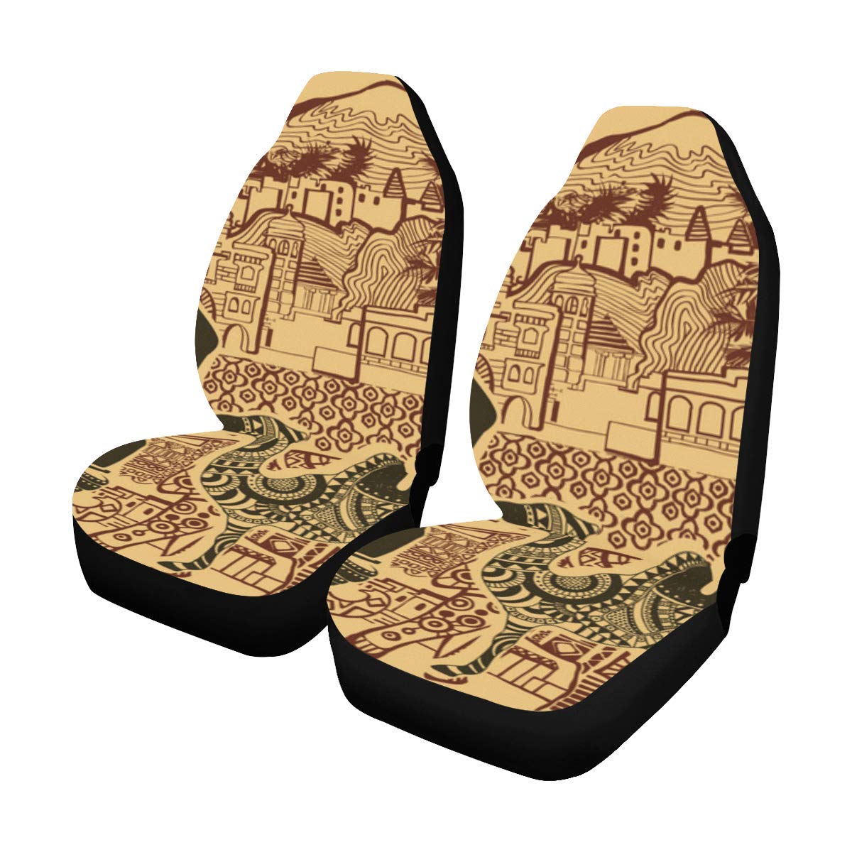 Universal Fit Front Seat Protector Cover - Full Coverage Car Seat Covers Set of 2 for Cars, Trucks & SUVs | Durable & Comfortable for Daily Commute, Road Trips & Pet Protection