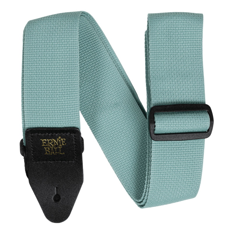 Ernie Ball Polypro Guitar Strap - Adjustable, Durable & Comfortable - Tidal Green Color - Perfect for Electric, Acoustic & Bass Guitars - Stage & Studio Use