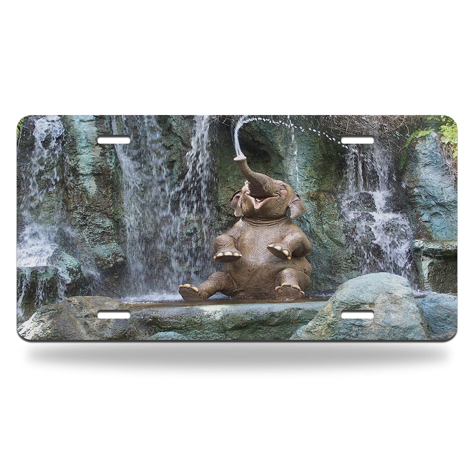 Funny Elephant Water Spraying License Plate - 12