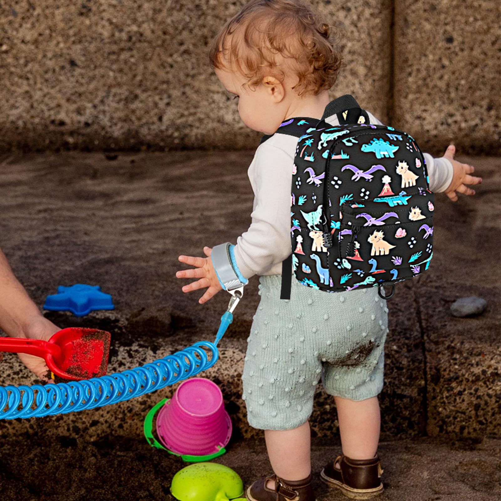 Accmor Toddler Backpack Leash - Cute Dinosaur Anti-Lost Safety Harness for Kids | Adjustable Child Walking Tether for Boys & Girls | Perfect for Outdoor Travel, Shopping & Park Adventures