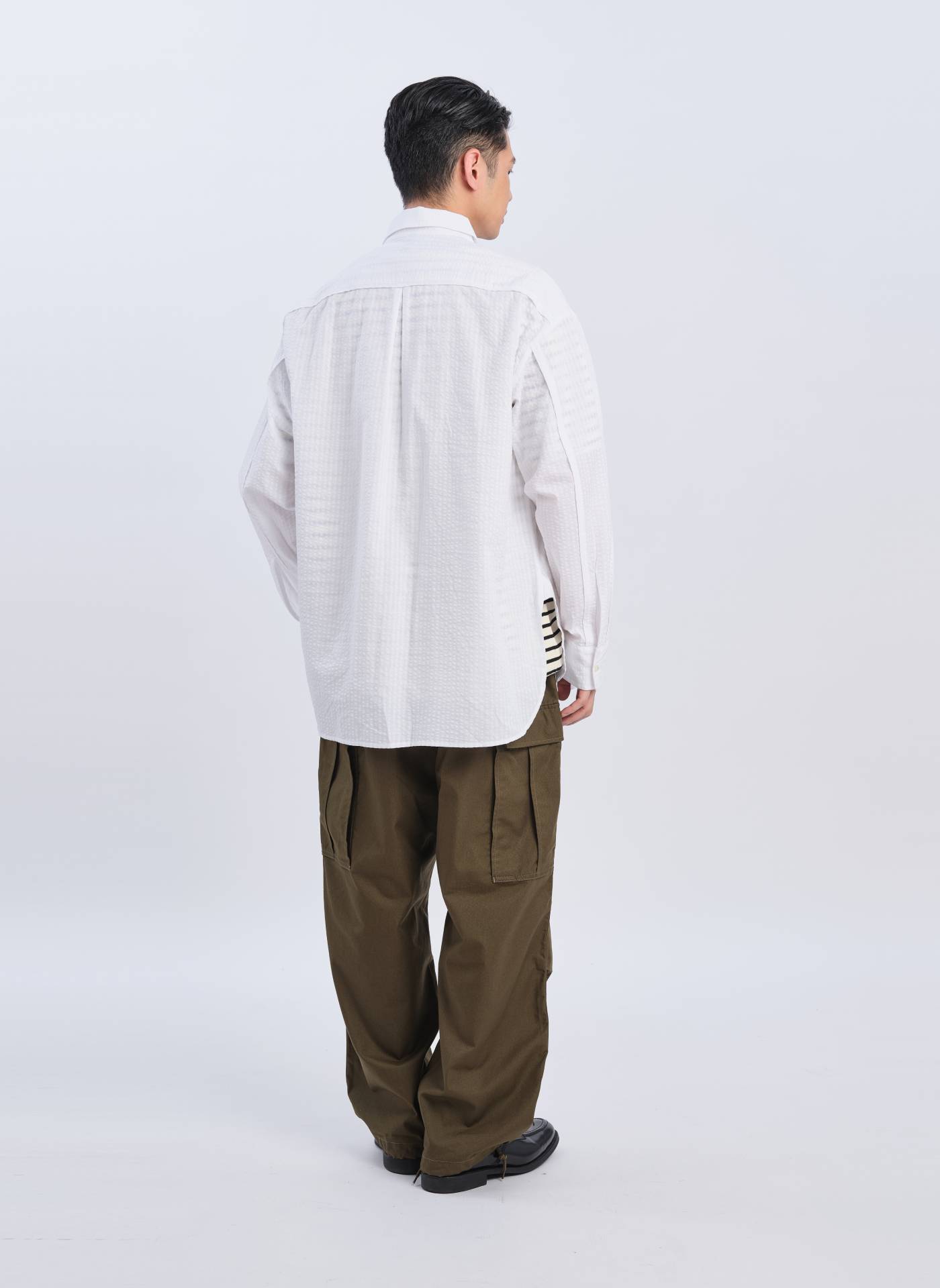 Men's Cotton Seersucker Classic Collar Shirt - Breathable Summer Casual Button Down Shirt for Office, Beach & Outdoor Activities