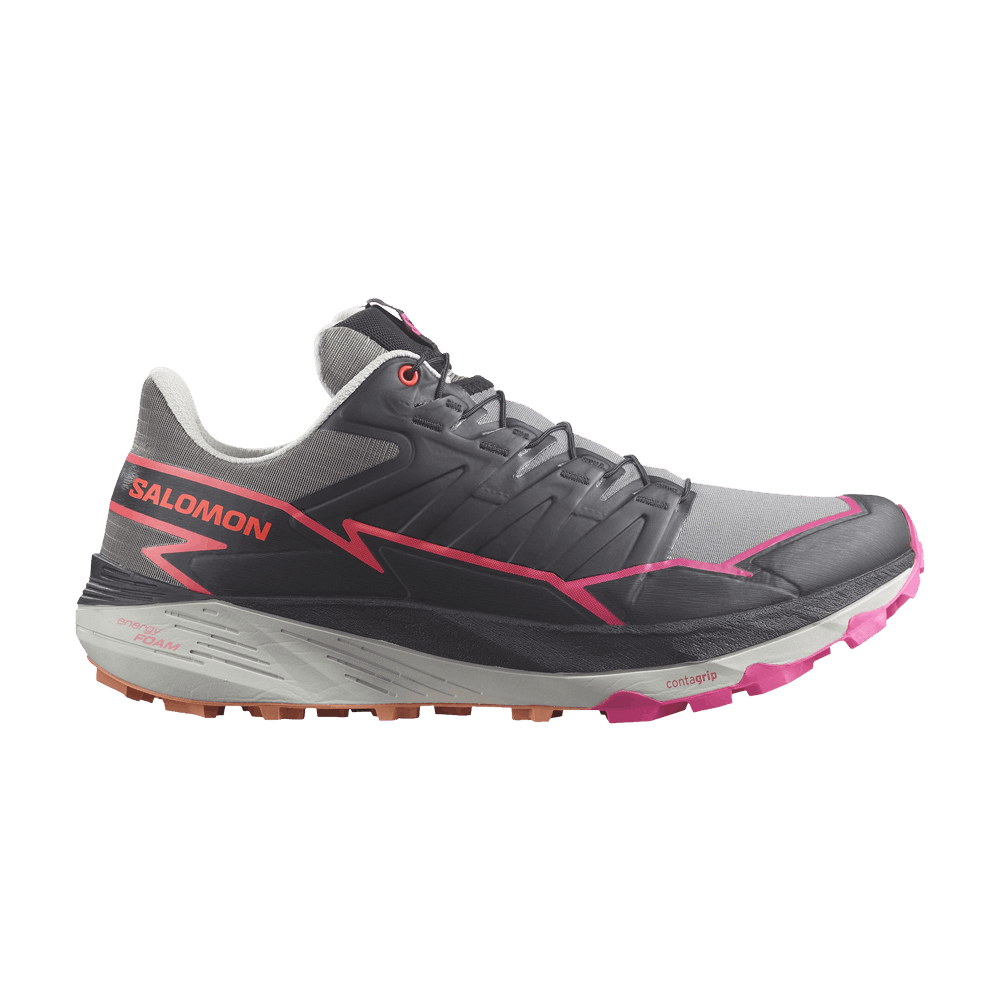 Salomon Thundercross Men's Hiking Shoes - Plum Kitten/Black/Pink Glo, Size 8.5 D Medium - Lightweight & Durable for Outdoor Adventures, Trail Running & Backpacking