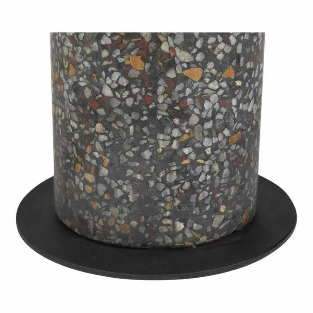 15 Inch Black Contemporary Accent Table - Modern Side Table for Living Room, Bedroom, or Office Decor