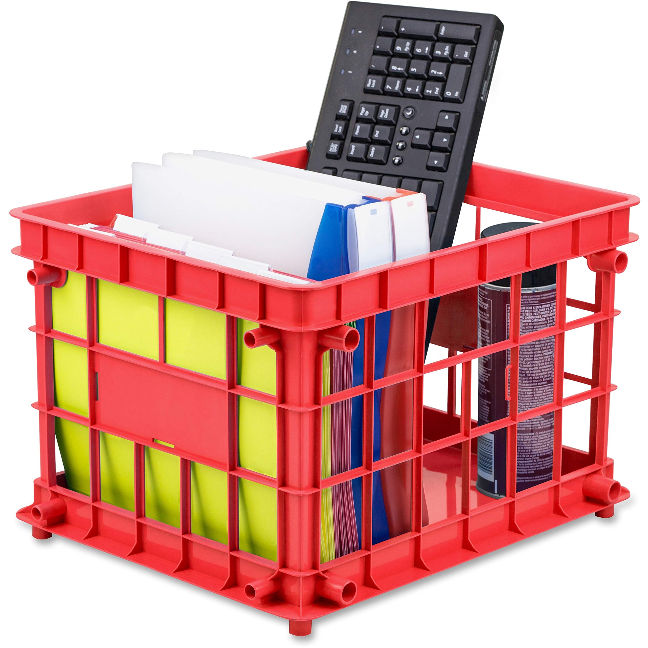 Storex STX61473U03C Storage Bins & Organization Solutions - Durable Plastic Stackable Containers for Home, Office & Closet Organization