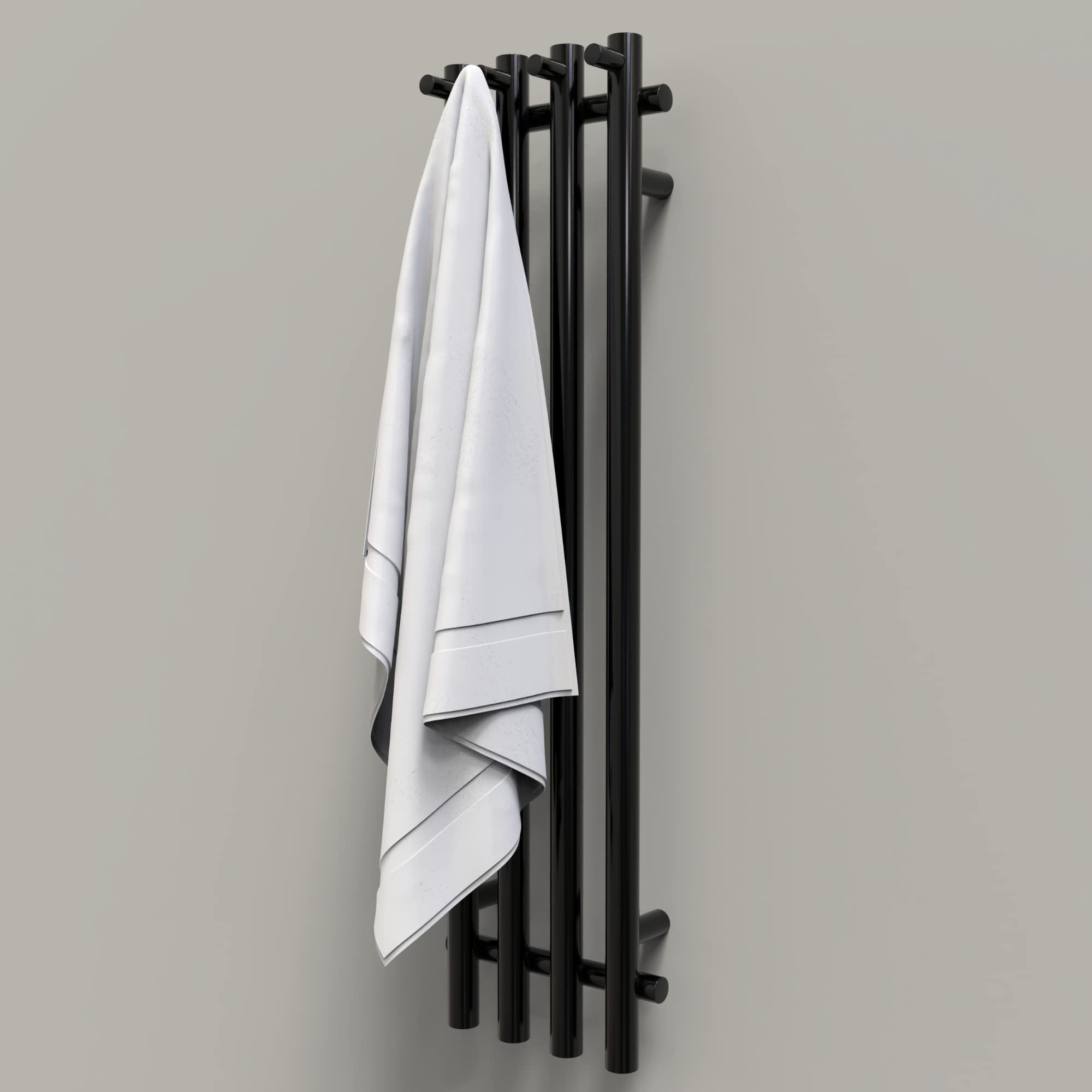 Premium Heated Towel Rack with Timer - Wall Mounted Bathroom Towel Warmer (Hardwired & Plug-in Options) | Perfect for Spa-Like Luxury, Guest Bathrooms & Cold Winter Mornings