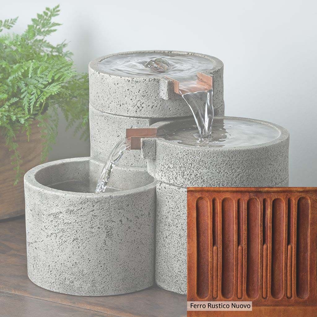 Campania International Venn Fountain - Outdoor Garden Water Fountain with LED Lights - Perfect for Patio, Yard, and Landscape Decor