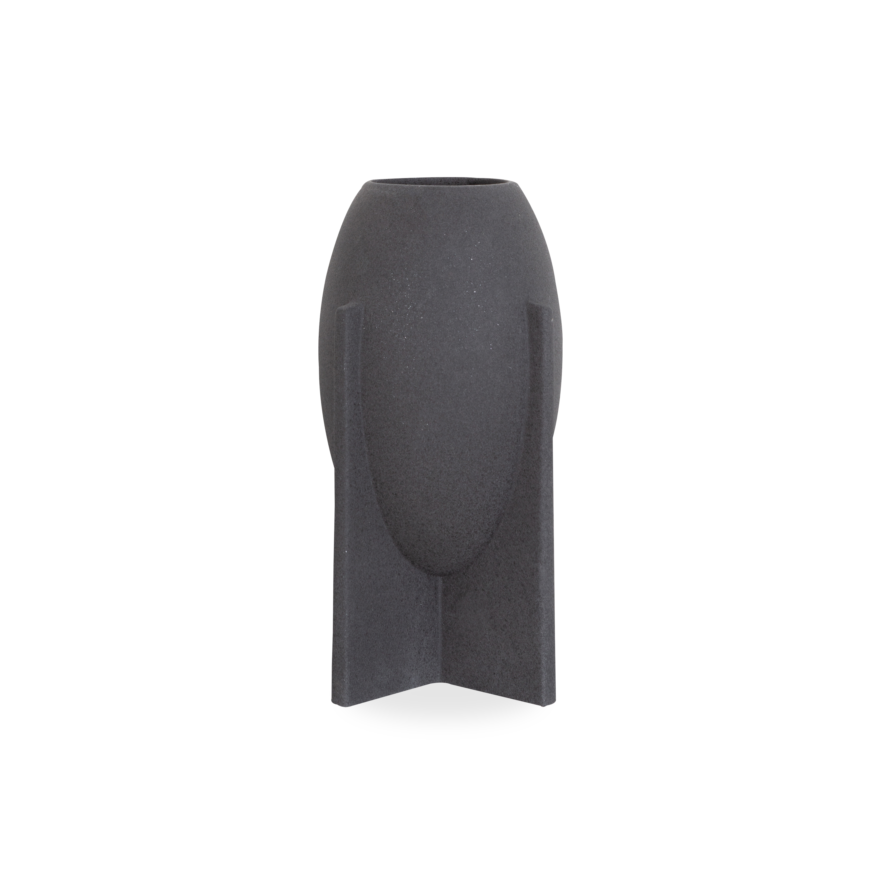 Amara Black Ceramic Vase - Modern Home Decor for Living Room, Bedroom & Office | Elegant Flower Vase for Centerpieces and Interior Design