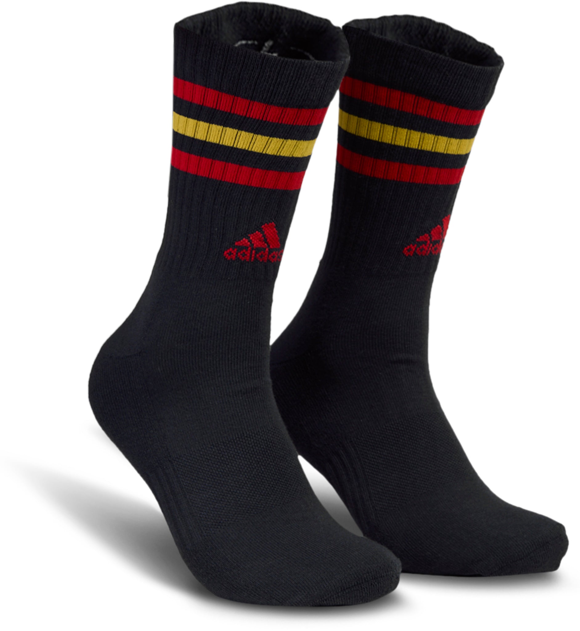3 Stripe C SPW Crew Socks - 3 Pairs Unisex Cotton Casual Athletic Socks for Men & Women - Perfect for Running, Gym, and Everyday Wear