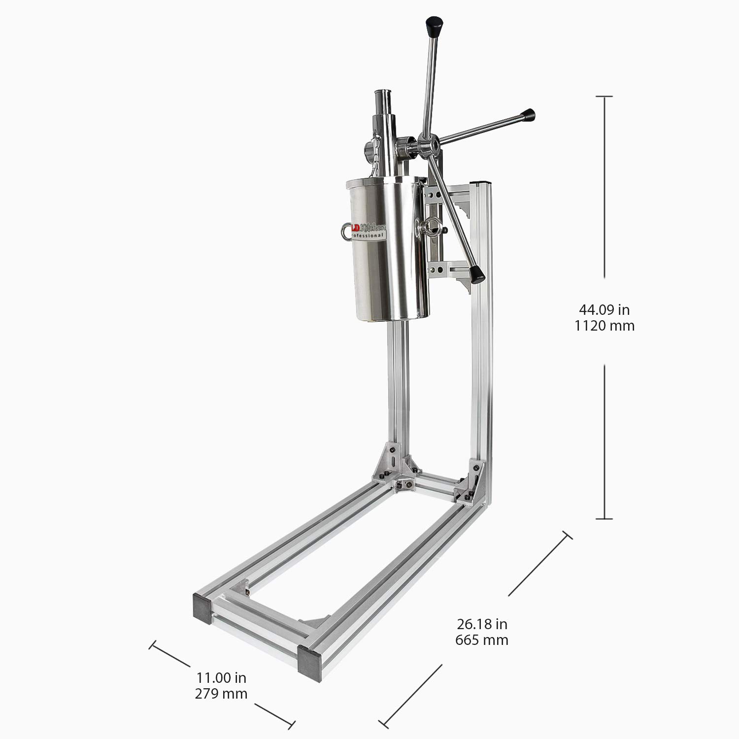 ALDKitchen 3-Hole Manual Churro Maker Machine with L-Shape Stand & Cutter - Stainless Steel Churro Press for Homemade Spanish Donuts - Perfect for Parties, Cafes & Home Baking