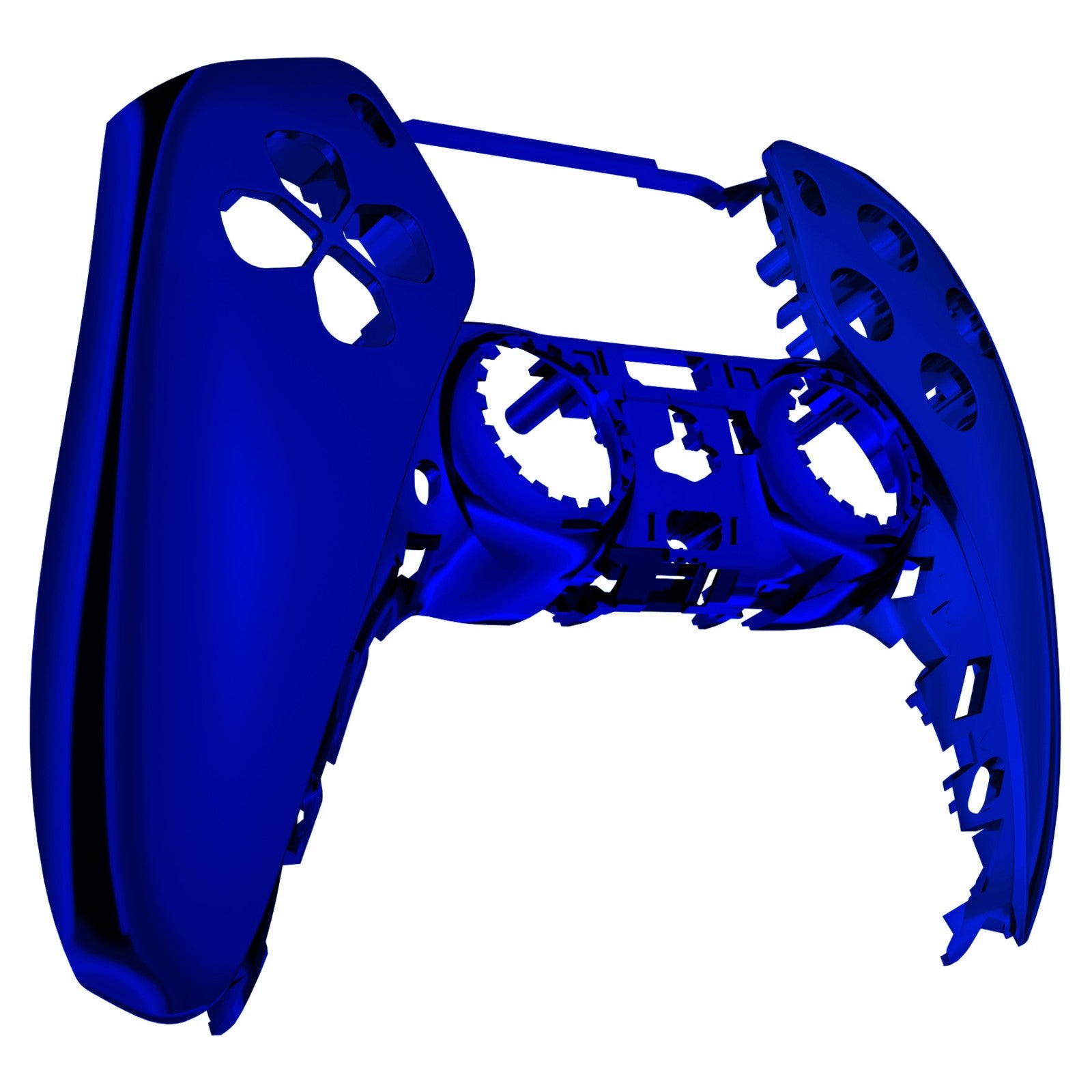 eXtremeRate Chrome Blue Glossy Replacement Front Housing Shell for PS5 Controller (BDM-010/020/030/040/050) - DIY Customization & Gaming Accessories for Enhanced Playstation 5 Experience