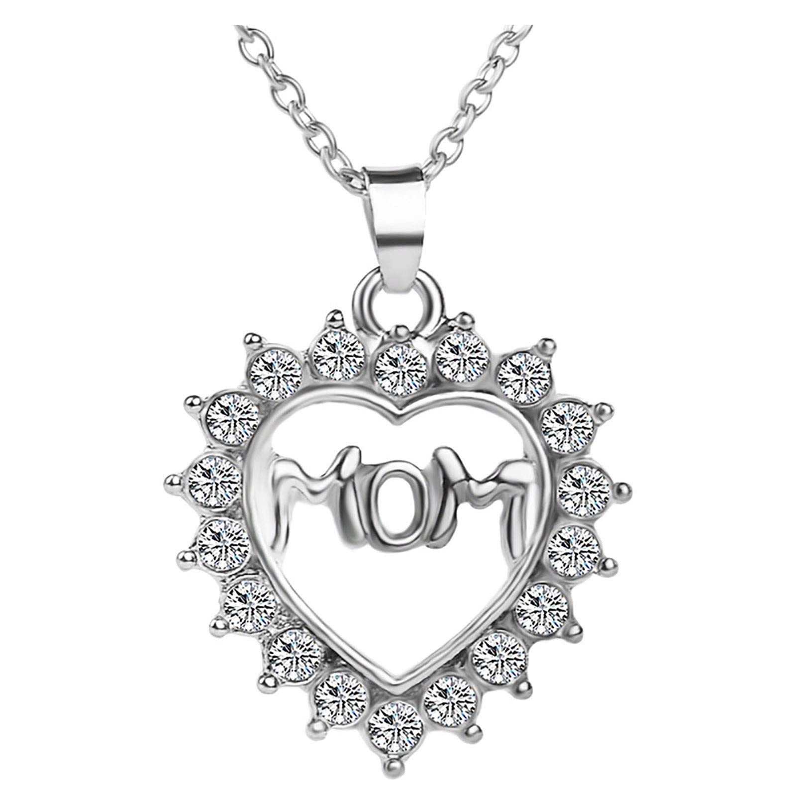 Elegant Mother Daughter Letter Pendant Necklace - Personalized Diamond Jewelry for Mom, Valentine's Day & Birthday Gifts | Perfect for Mother's Day, Anniversaries & Special Occasions