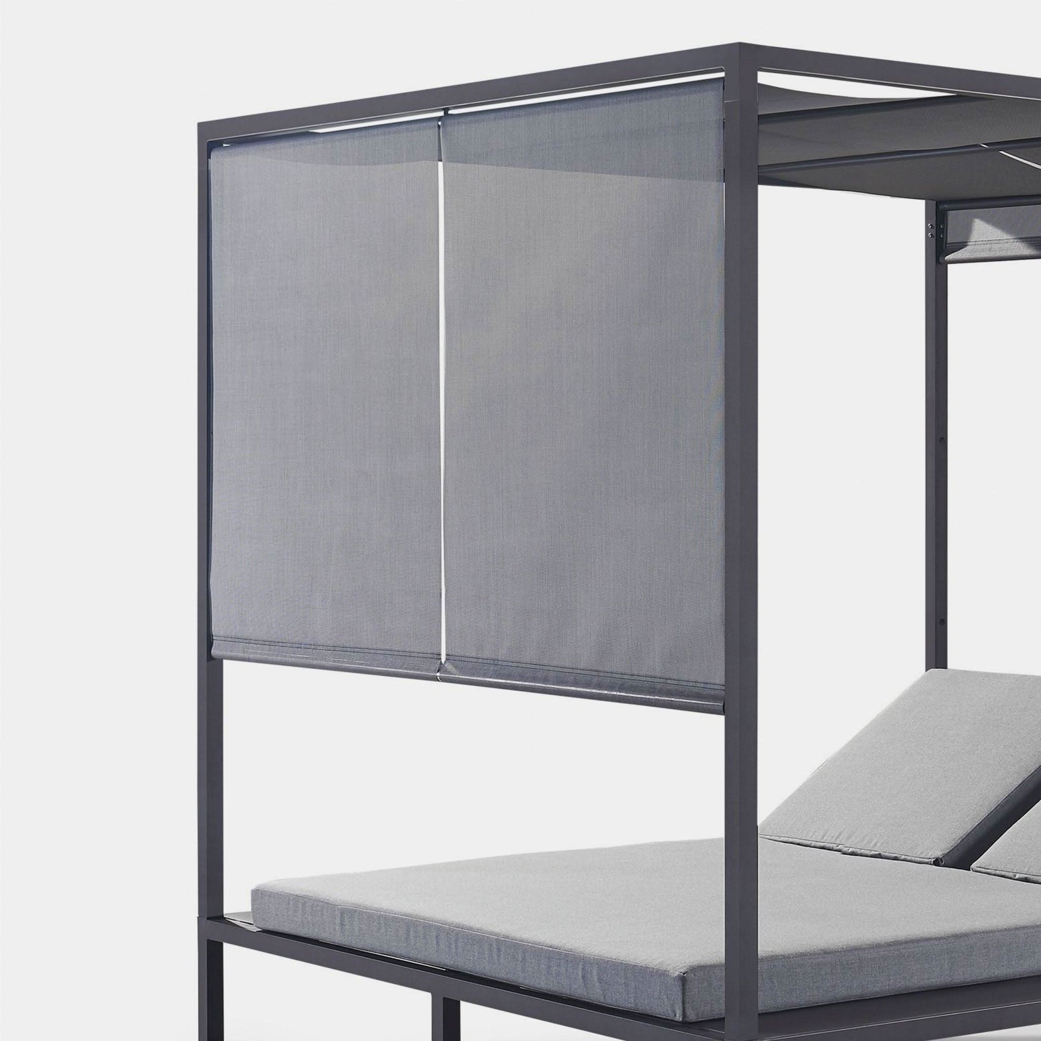 Hayman Aluminum Curtain Cabana - Lightweight Outdoor Sunshade for Patio, Poolside, and Beach - Perfect for Relaxation and Shade