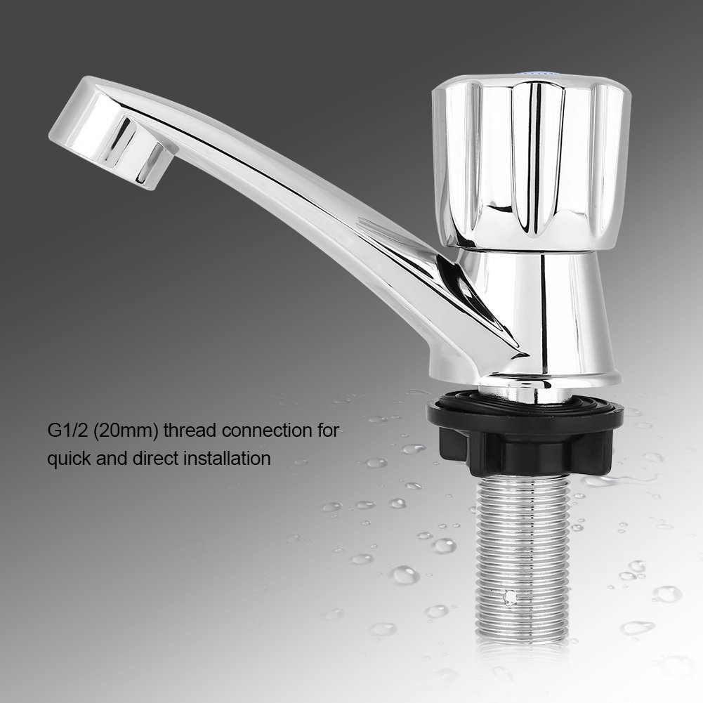 Raguso Single Hole Modern Bathroom Faucet - Chrome Electroplated Waterfall Tap for Sink Basin, Kitchen & Bathroom Accessories | Perfect for Bathroom Vanity, Powder Room & Guest Washroom Installation
