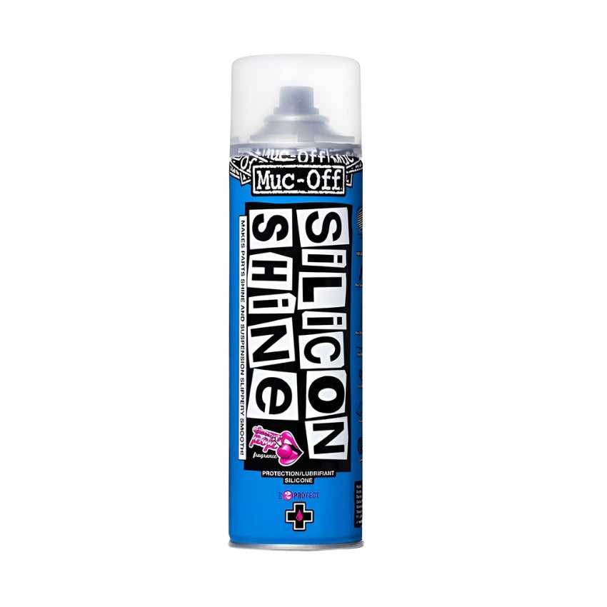 Muc Off Silicon Shine - Premium Bike & Motorcycle Tire Shine Spray - Long Lasting Gloss & Protection for Tires, Seats & Plastic Trim - Ideal for Road Bikes, Dirt Bikes & Motorcycles