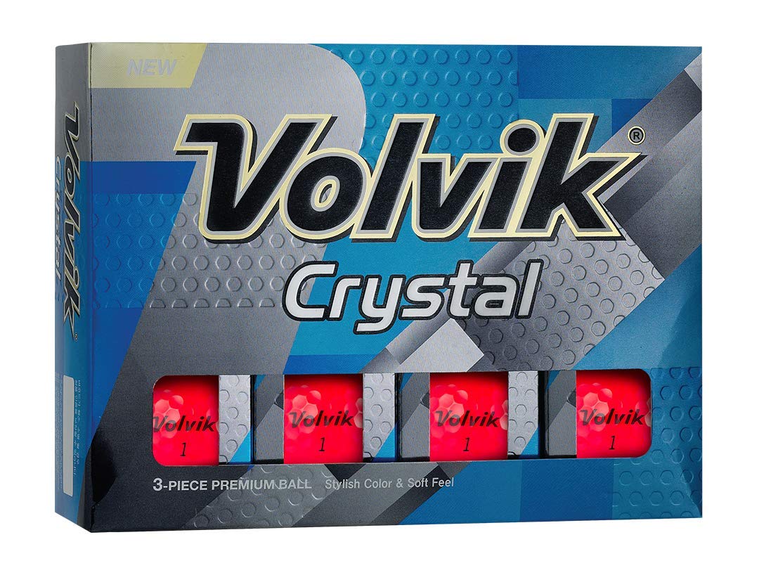 Volvik Crystal 3-Piece Premium Color Golf Balls 4 Dozen (48 Balls) Bundle Gift Set - High Visibility Golf Balls for Low Light & Tournament Play - Perfect Gift for Golf Enthusiasts