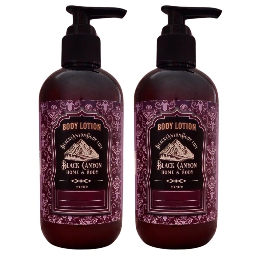Black Canyon Sassafras & Spearmint Scented Body Lotion with Lanolin and Jojoba Oil - 8 Oz (2 Pack) - Moisturizing & Soothing Dry Skin for Men & Women - Perfect for Daily Use, After Shower & Bedtime Relaxation