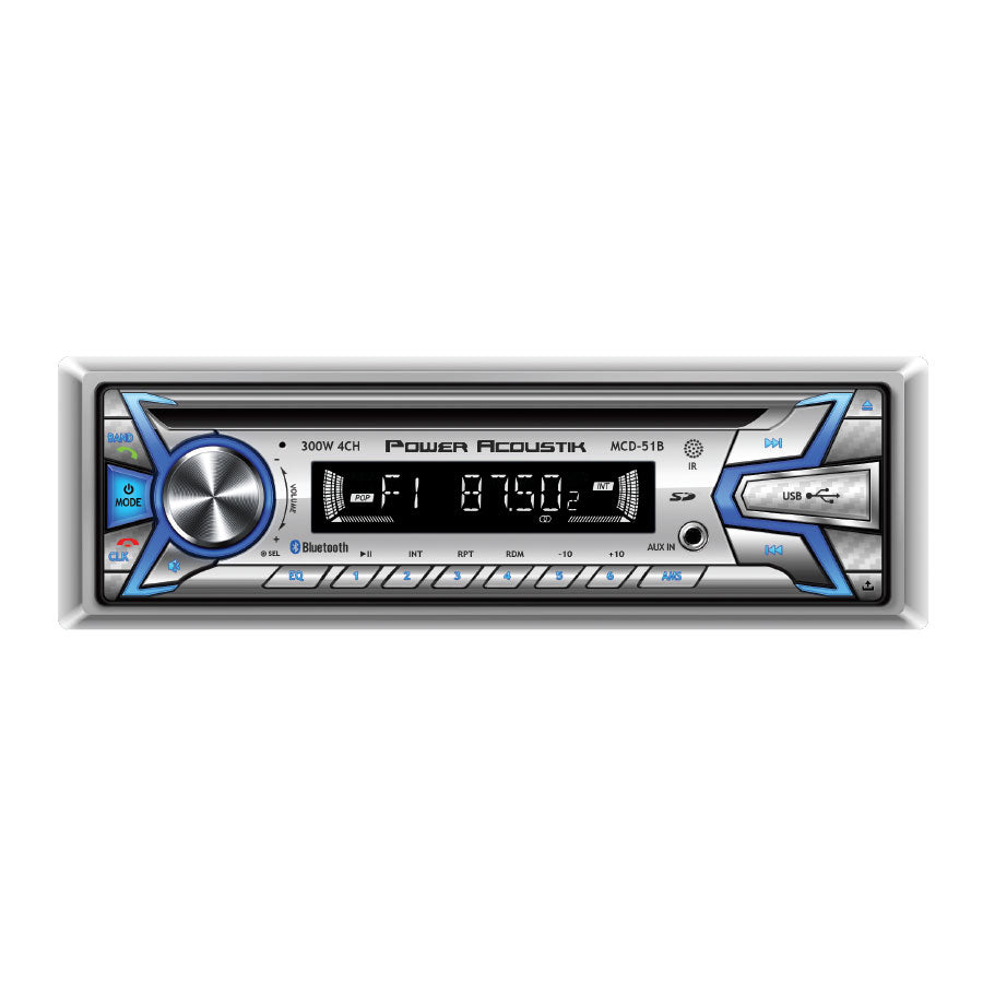 MCD1 265 1DIN Car Stereo - CD/MP3 Player with AM/FM Radio, USB Port, AUX Input & Bluetooth - Includes 6.5 Inch Marine Speakers for Boats, RVs & Outdoor Use