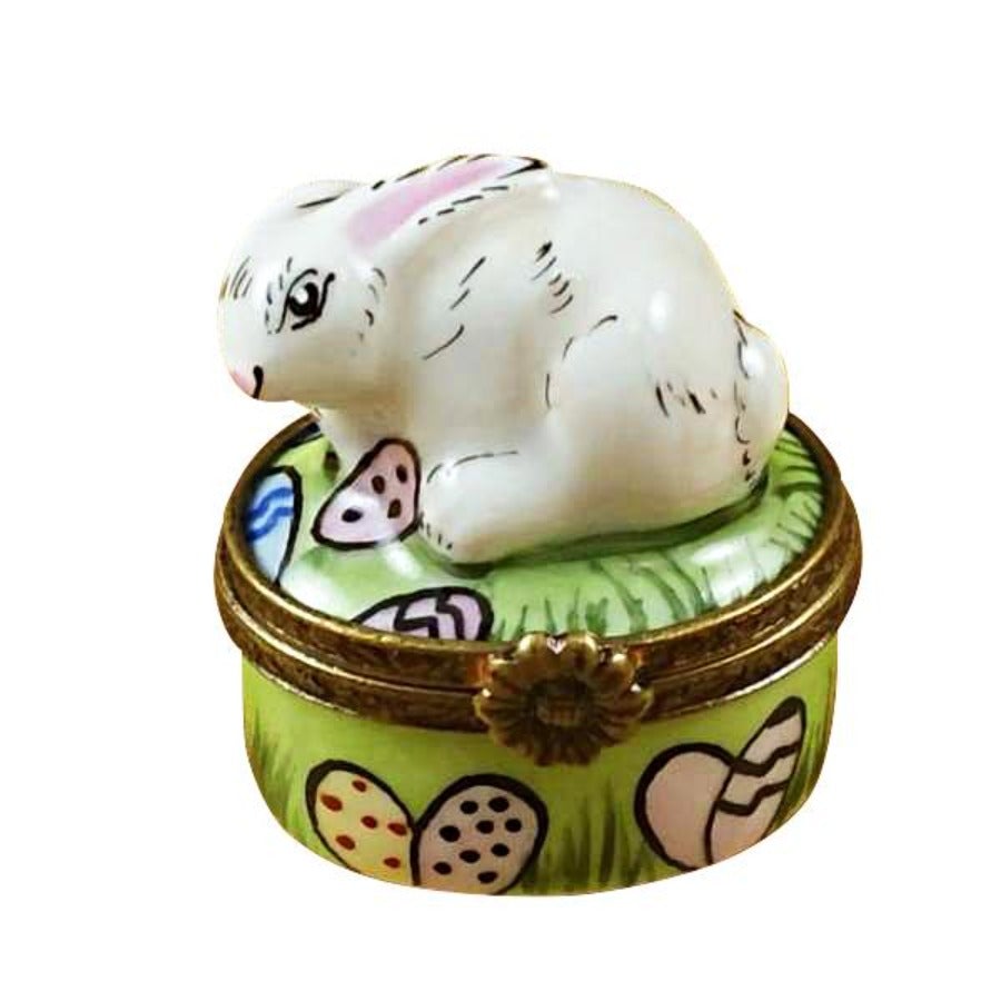 Easter Rabbit with Eggs Limoges Porcelain Figurine - Perfect for Easter Decorations, Gift Giving & Collectibles