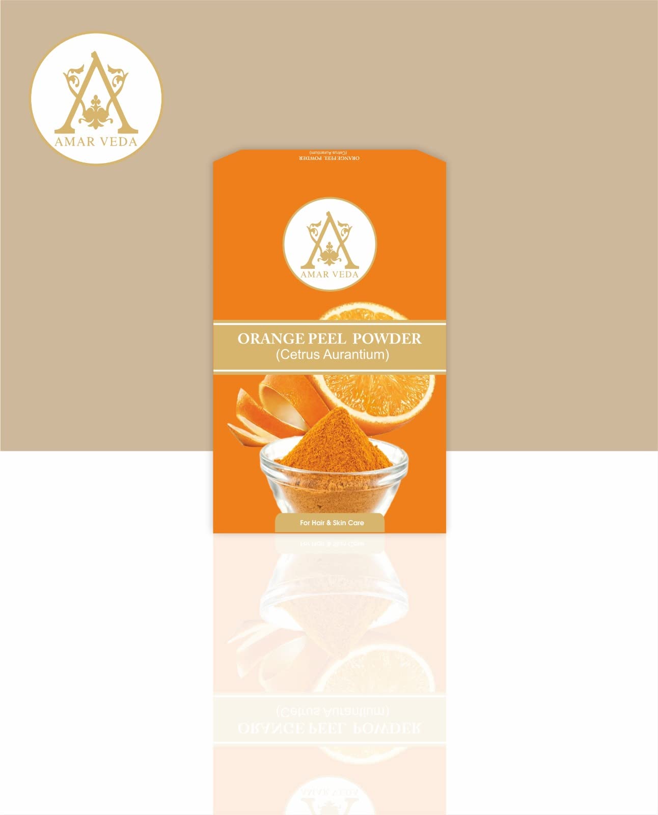 **Amar Veda Orange Peel Powder (Citrus Aurantium) – 100% Natural for Skin Hydration & Moisturization – 100g | DIY Face Masks, Scrubs & Glow Boosters**