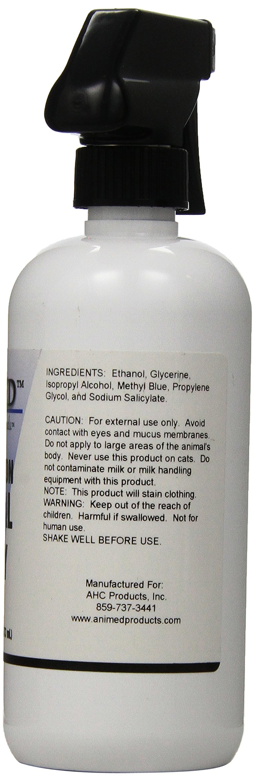 AniMed Blue Lotion Topical Antiseptic for Horses, Dogs, Cats, Cows, Sheep & Goats - 16 oz | Wound Care & Skin Treatment for Pets & Livestock | Ideal for Cuts, Scrapes & Minor Injuries