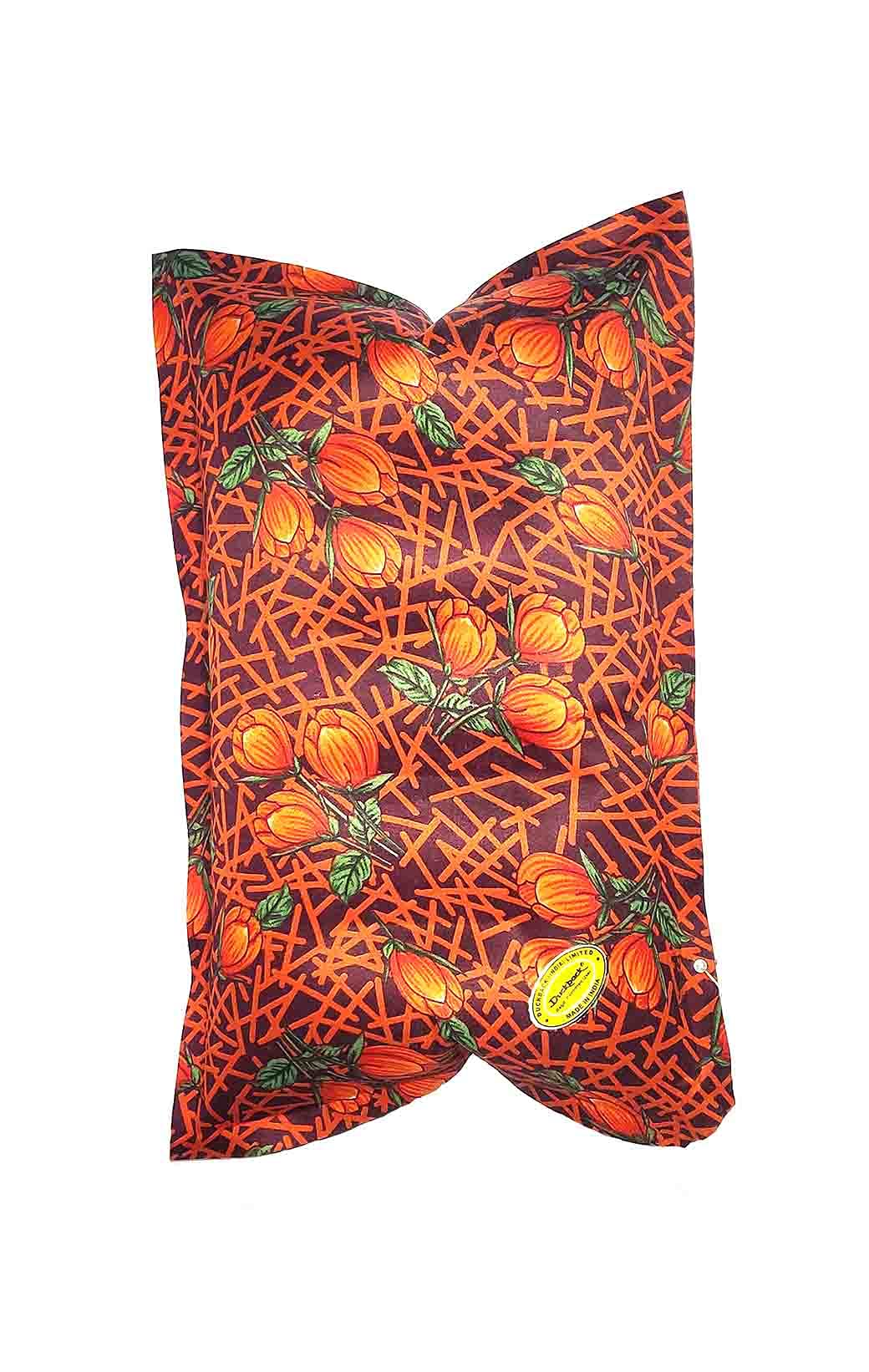 Floral Print Duckback Air Pillow - Comfortable Travel Neck Pillow for Airplane, Car & Camping - Support for Long Flights & Road Trips