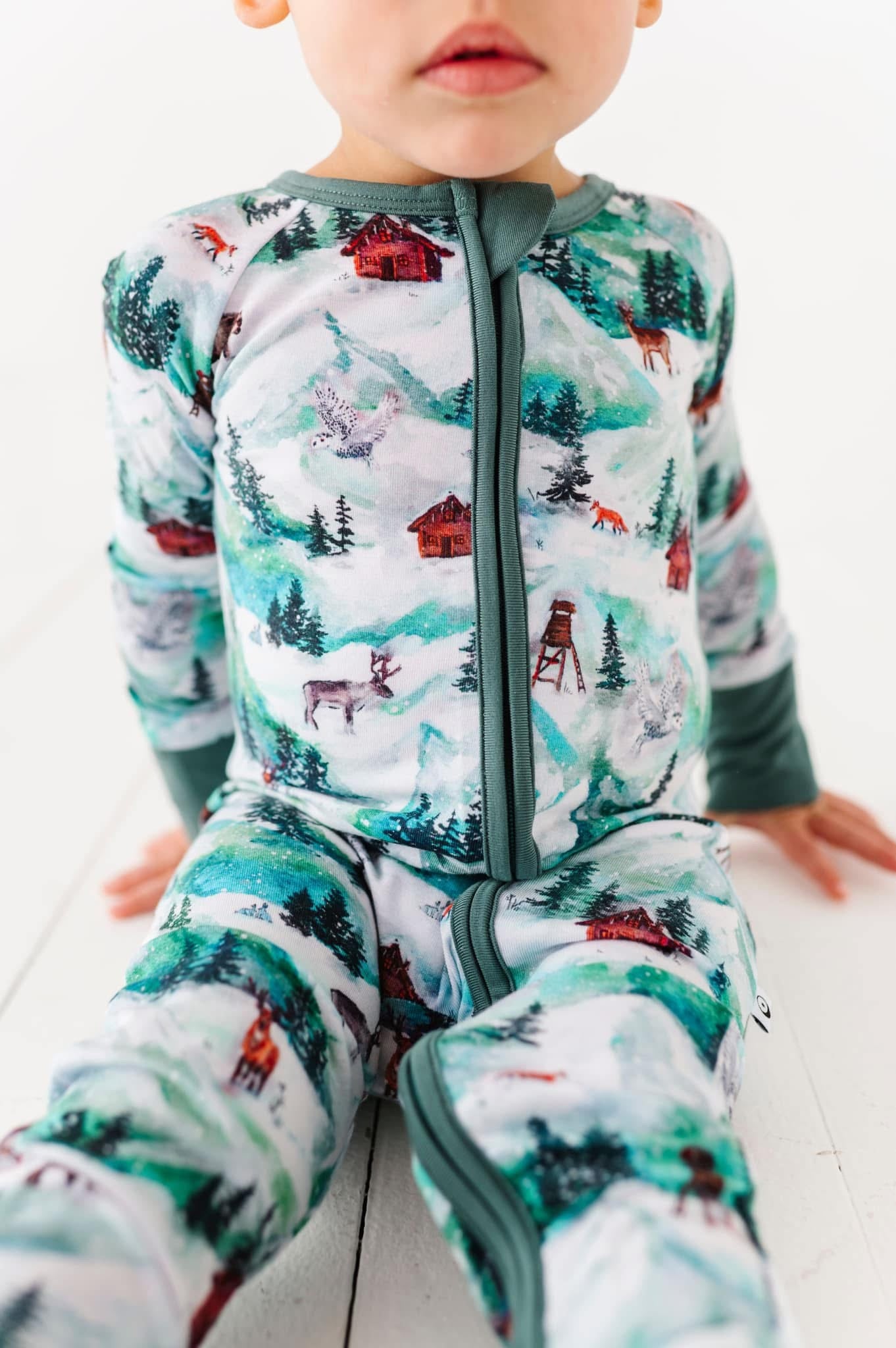 Alpine Peaks Zip Romper for Baby - Soft & Comfortable One-Piece Outfit for Boys & Girls - Perfect for Playtime, Outings & Photo Shoots