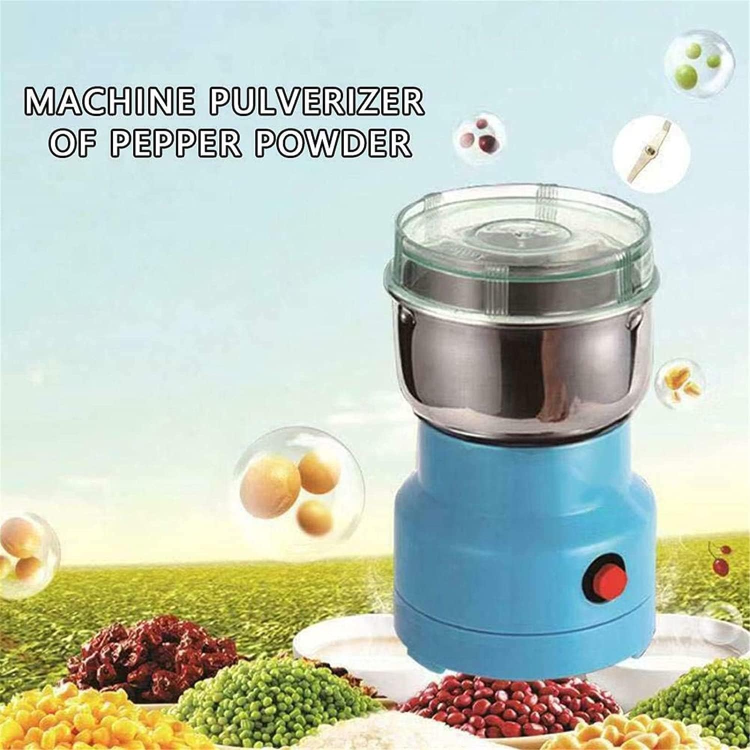 Premium Multifunctional Food Grinder - Ultra Fine Dry Grain & Coffee Grinder, Electric Smash Machine for Rice, Corn, Sesame | Perfect for Home Kitchen, Coffee Shops & Baking Enthusiasts