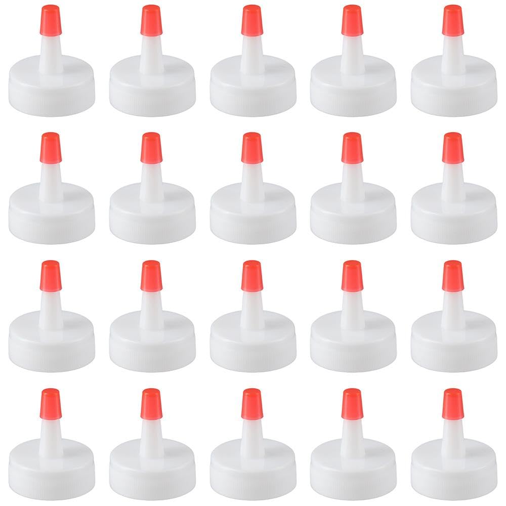 Plastic Replacement Caps for Squeeze Bottles - Multifunctional Dispensing Caps for Seasoning, Glue & Paint Bottles - Perfect for Kitchen, Crafting & DIY Projects