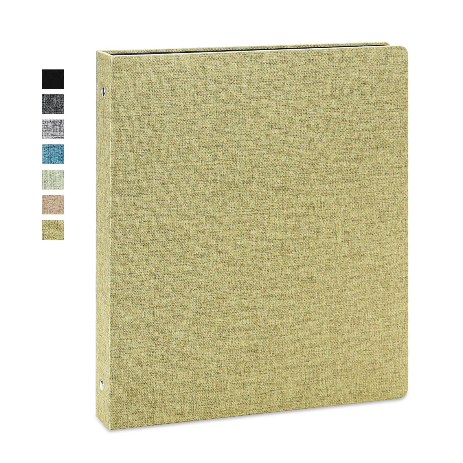 Vienrose 1 Inch 3 Ring Binder with Round Rings - Durable Linen Cover Binder for 8.5