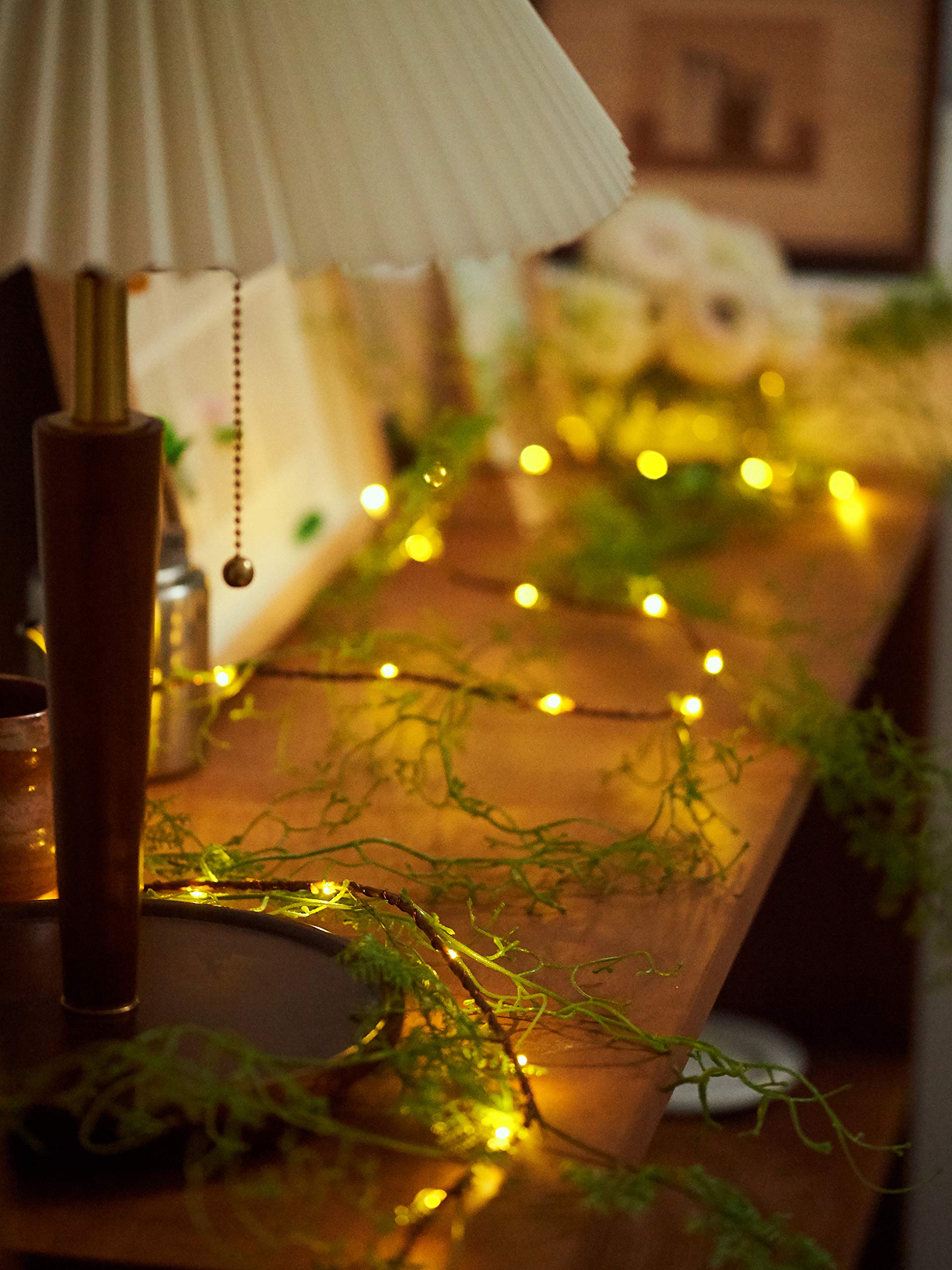 St. Patrick's Day Decorations - Battery Operated Green Fern Garland with LED Lights for Bedroom, Party & Home Decor | Perfect for Saint Patrick's Day Celebrations, Irish Themed Events & Festive Home Lighting