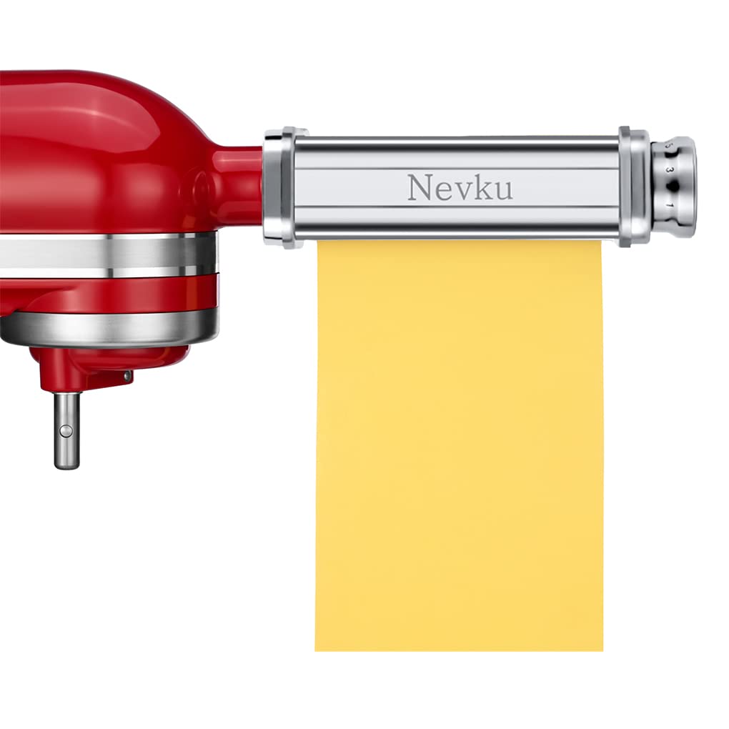 KitchenAid Stand Mixer Pasta Maker Attachments Set - Pasta Sheet Roller, Spaghetti & Fettuccine Cutter | Compatible with All KitchenAid Mixers | Perfect for Homemade Pasta, Italian Dishes & Family Cooking