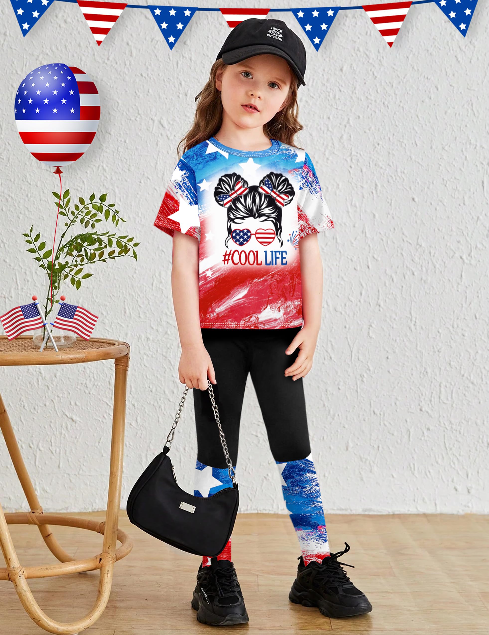 **DONWEN Girls Tie Dye 2-Piece Sweatsuit Set - Short Sleeve Graphic Top & Long Pants - Summer Outfits for Girls - Perfect for Playdates, School & Casual Wear**