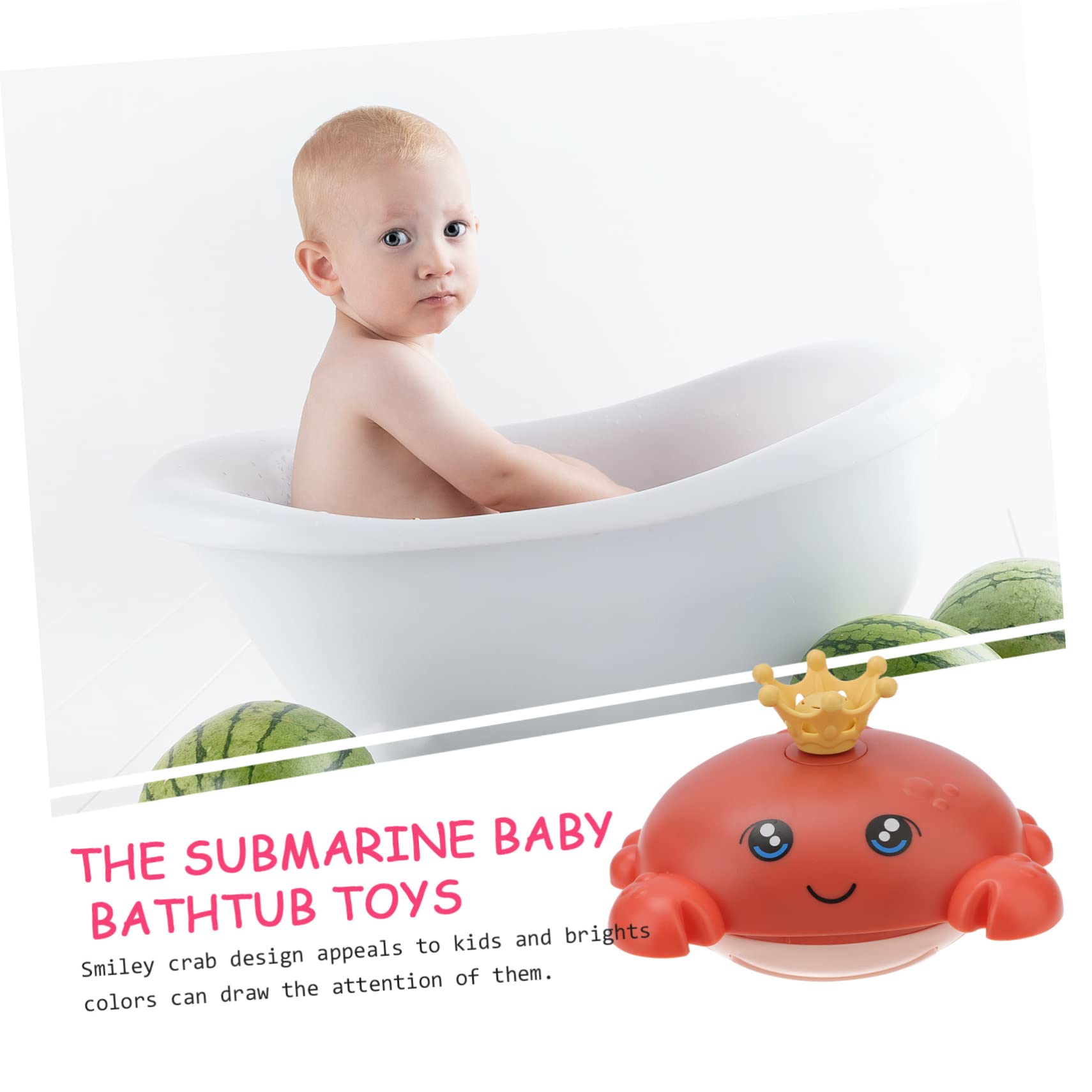 FAVOMOTO 1 Set Orange ABS Induction Water Spray Ball - Bath Toys for Kids, Shower Plaything, Water Spray Toy for Outdoor & Indoor Play - Perfect for Pool, Beach, Bathtime Fun