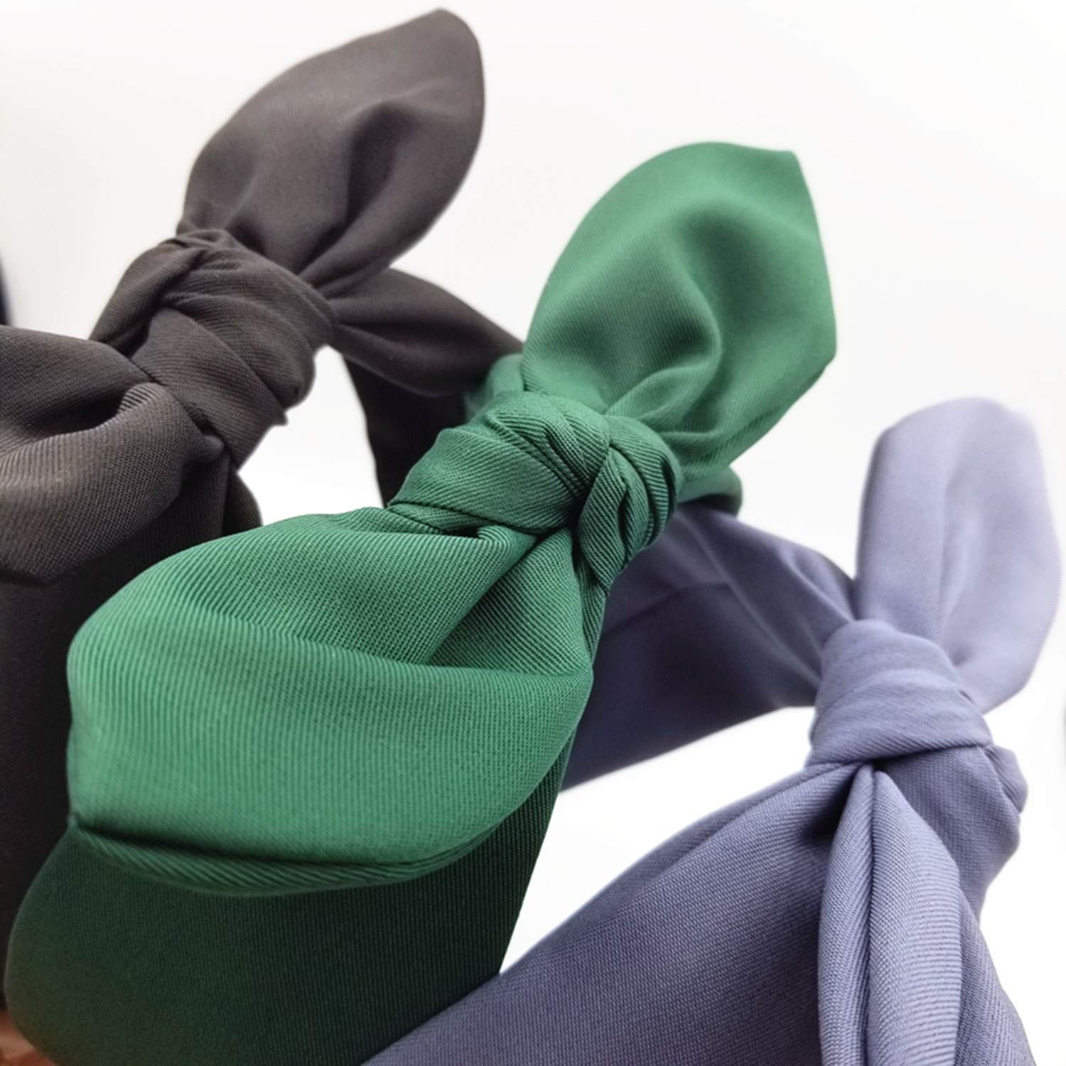 1Pcs Knotted Headbands for Women - Turban Headband Wide Hair Band with Bowknot (Green) | Yoga, Workout, Fashion Accessory, Daily Wear