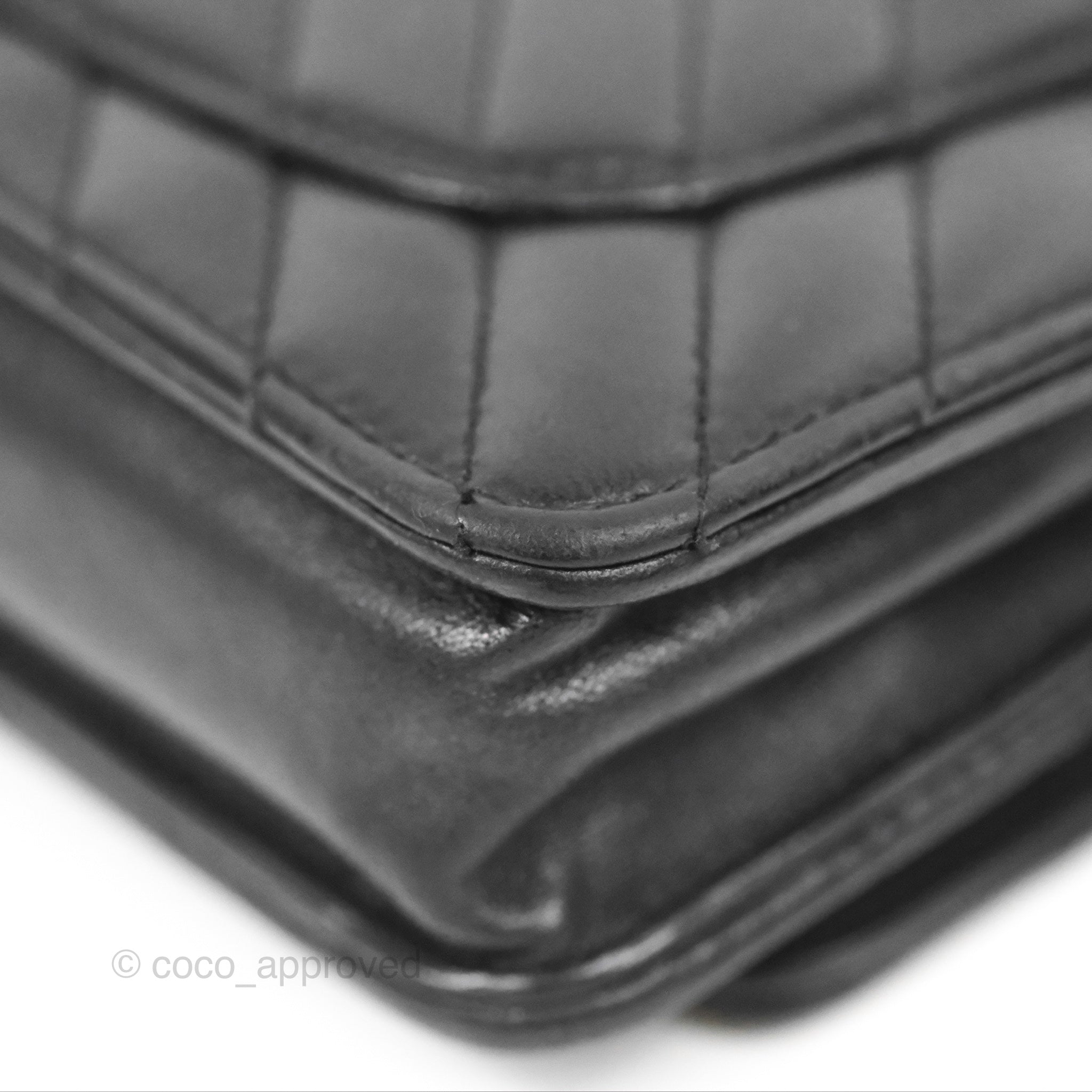 Chanel Classic Chevron Wallet on Chain WOC - Black Lambskin Leather with Silver Hardware | Crossbody Bag for Women, Perfect for Evening Events & Daily Use