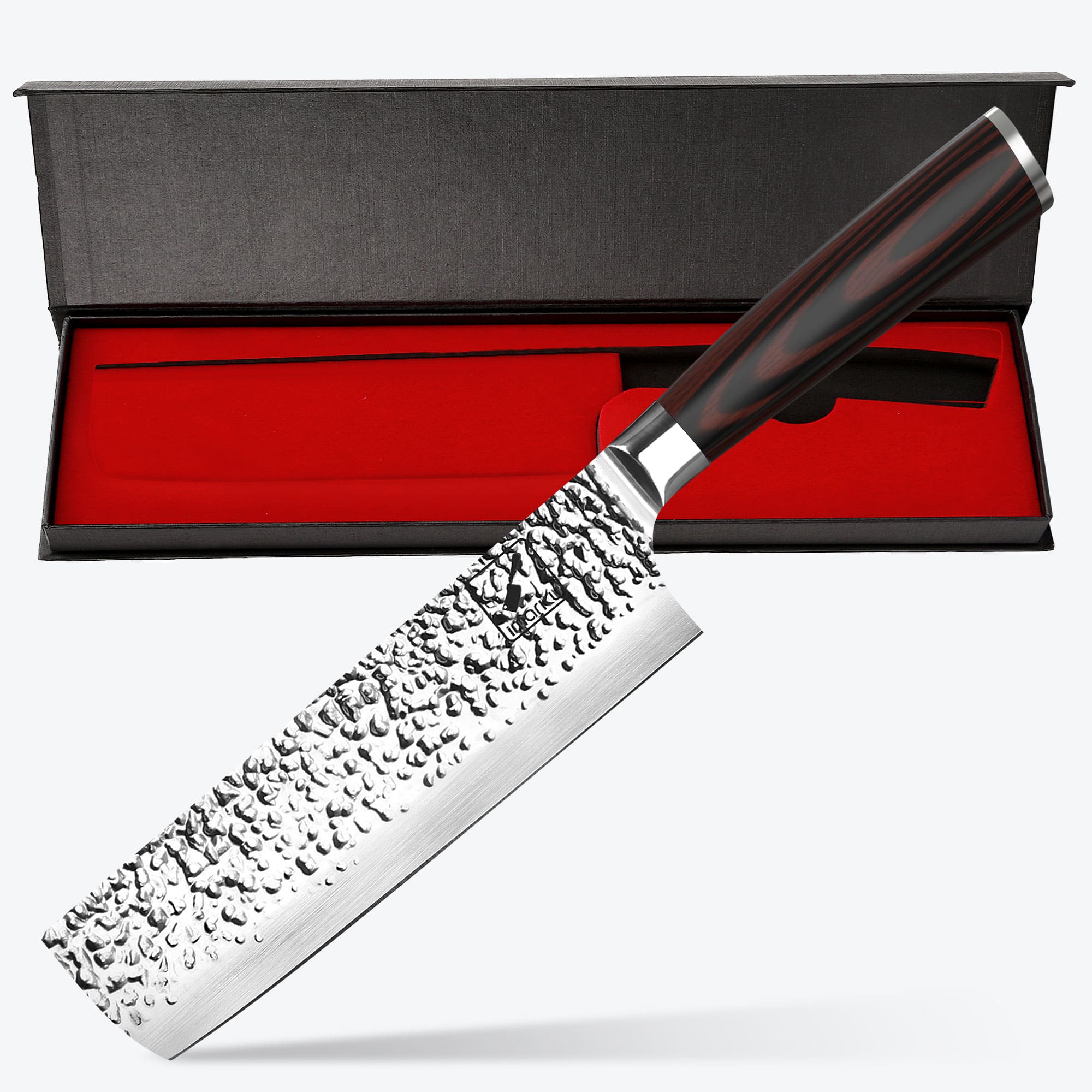 7'' Japanese Nakiri Knife - Razor Sharp Stainless Steel Blade for Professional Chefs & Home Cooking | Perfect for Chopping Vegetables, Herbs & Sushi Prep