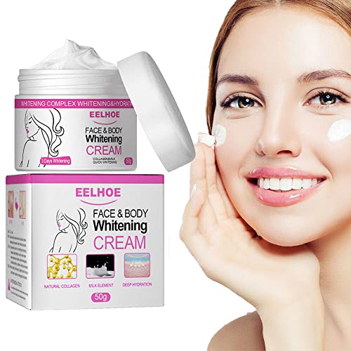 EELHOE Retinol Whitening Cream 50g - Brightening Face & Body Cream for Dark Spots, Knees, Elbows & Underarms - Skin Lightening Moisturizer with Retinol for Even Skin Tone - Perfect for Daily Skincare Routine & Night Treatment