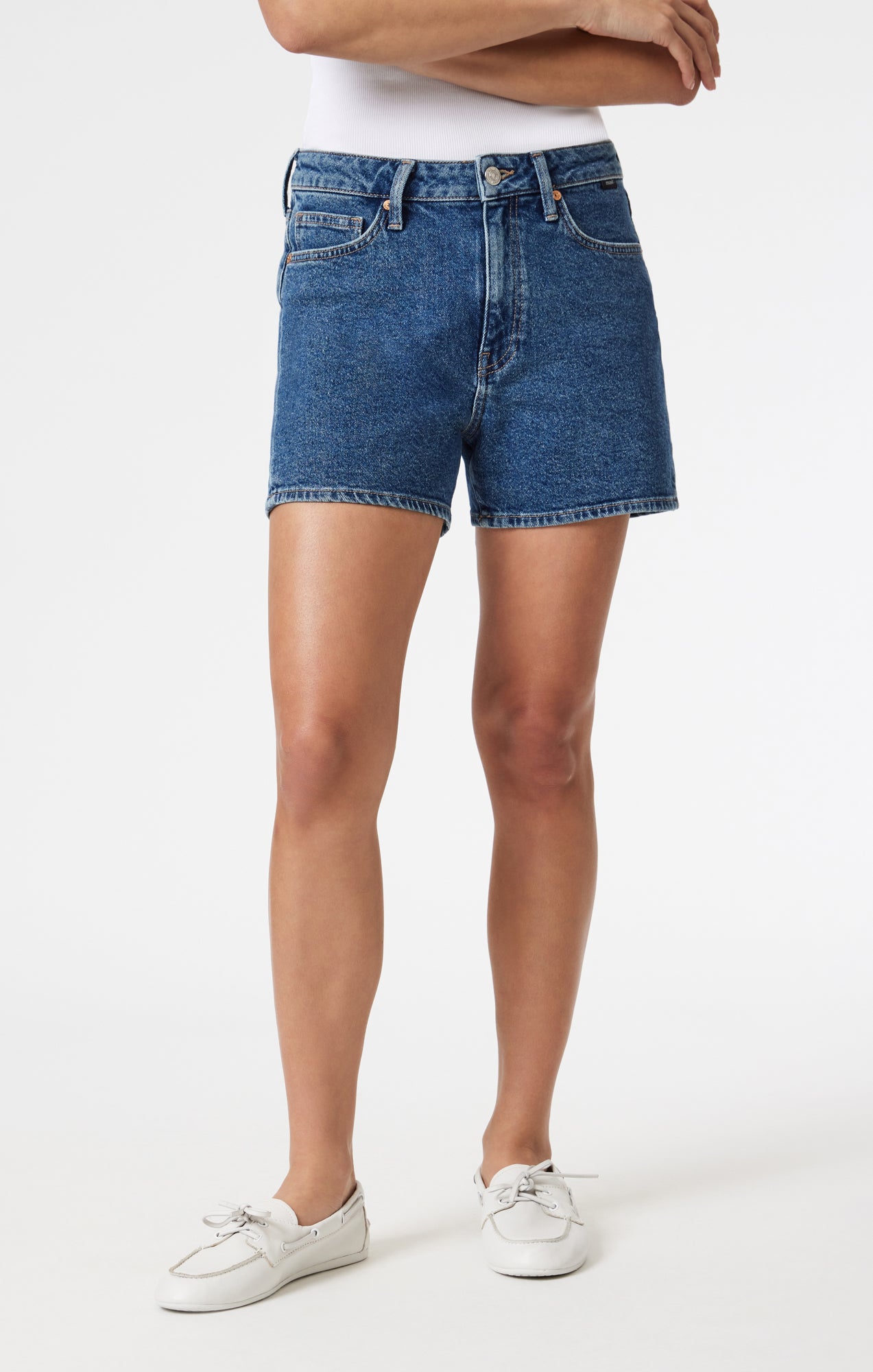 Vintage 90's Heidi Dark Shaded High Waisted Denim Shorts for Women - Retro Fashion, Casual Wear & Summer Outfits