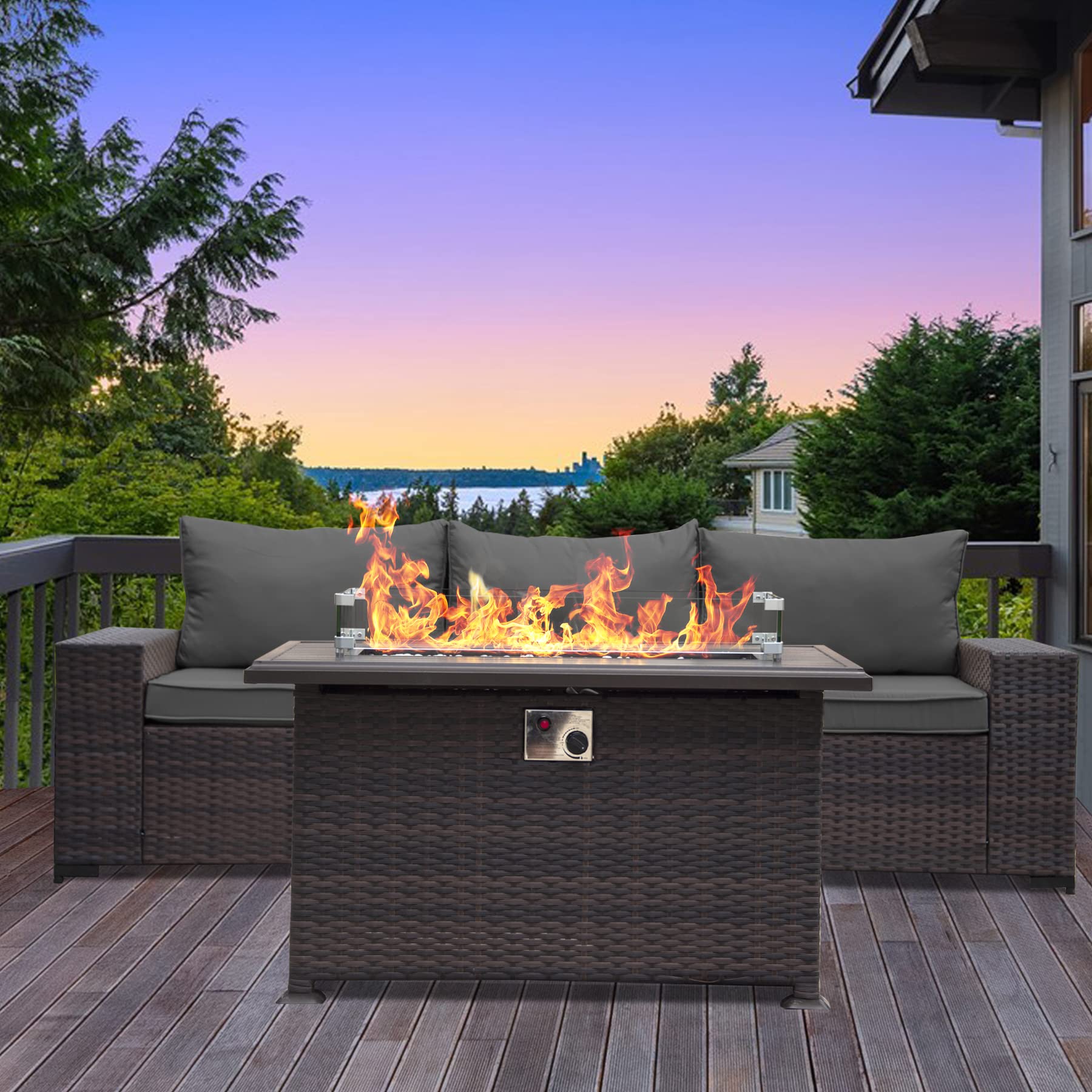 7-Piece Outdoor Patio Furniture Set with 43