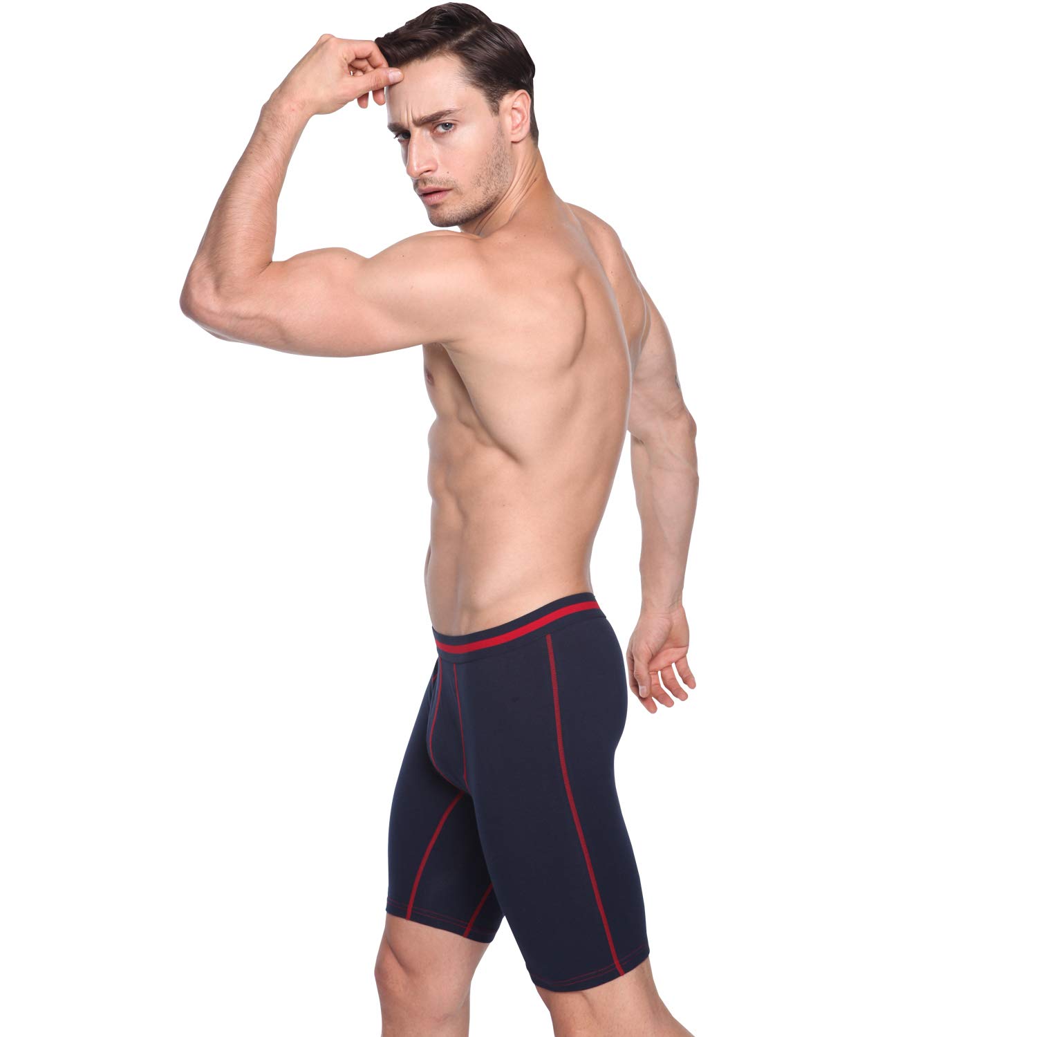 **Premium Azuki Men's Boxer Briefs - Soft Long Leg Underwear for Comfort & Support - Ideal for Workout, Travel & Everyday Wear**